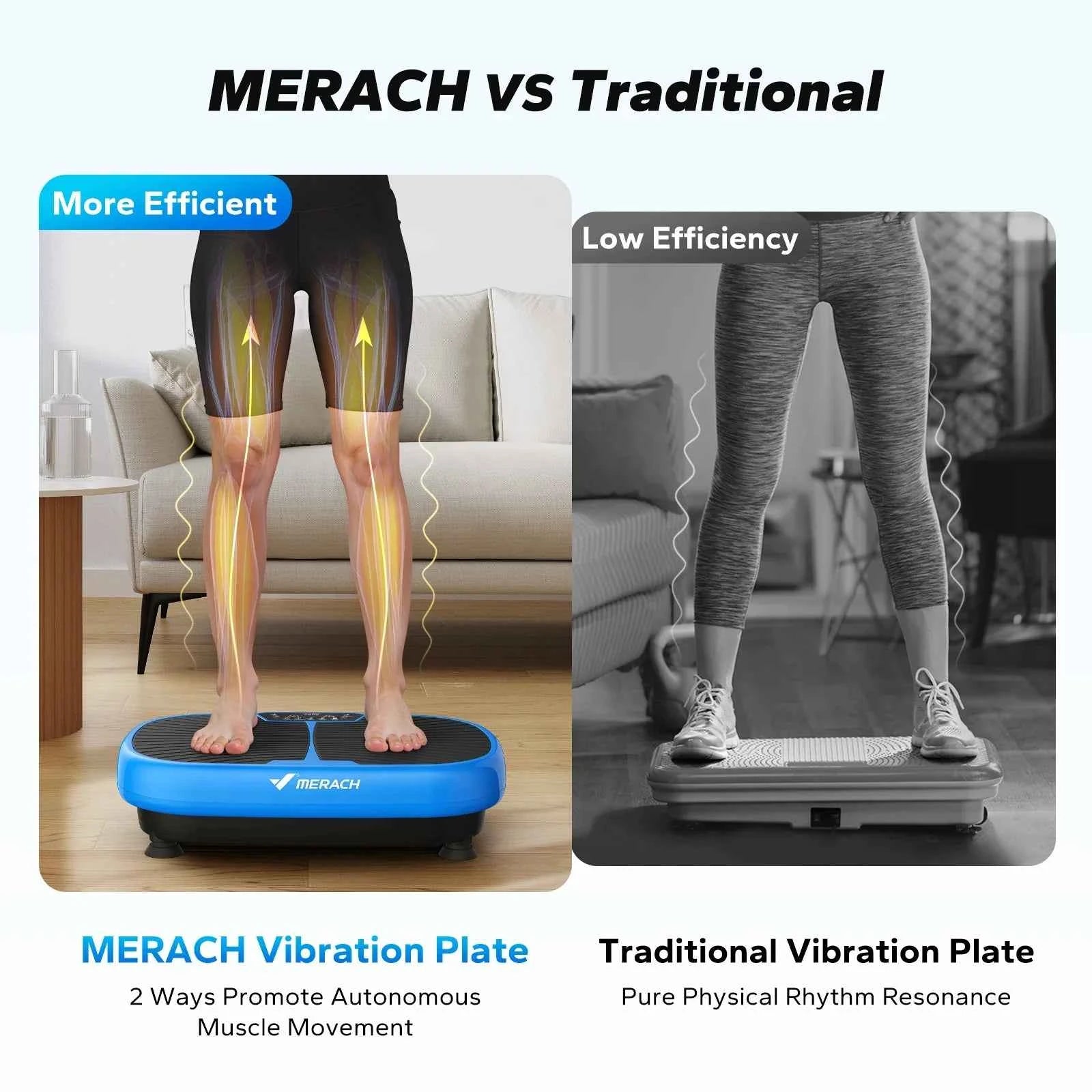 MERACH EMS Vibration Plate – Whole Body Platform for Lymphatic Drainage, Pain Relief & Weight Loss