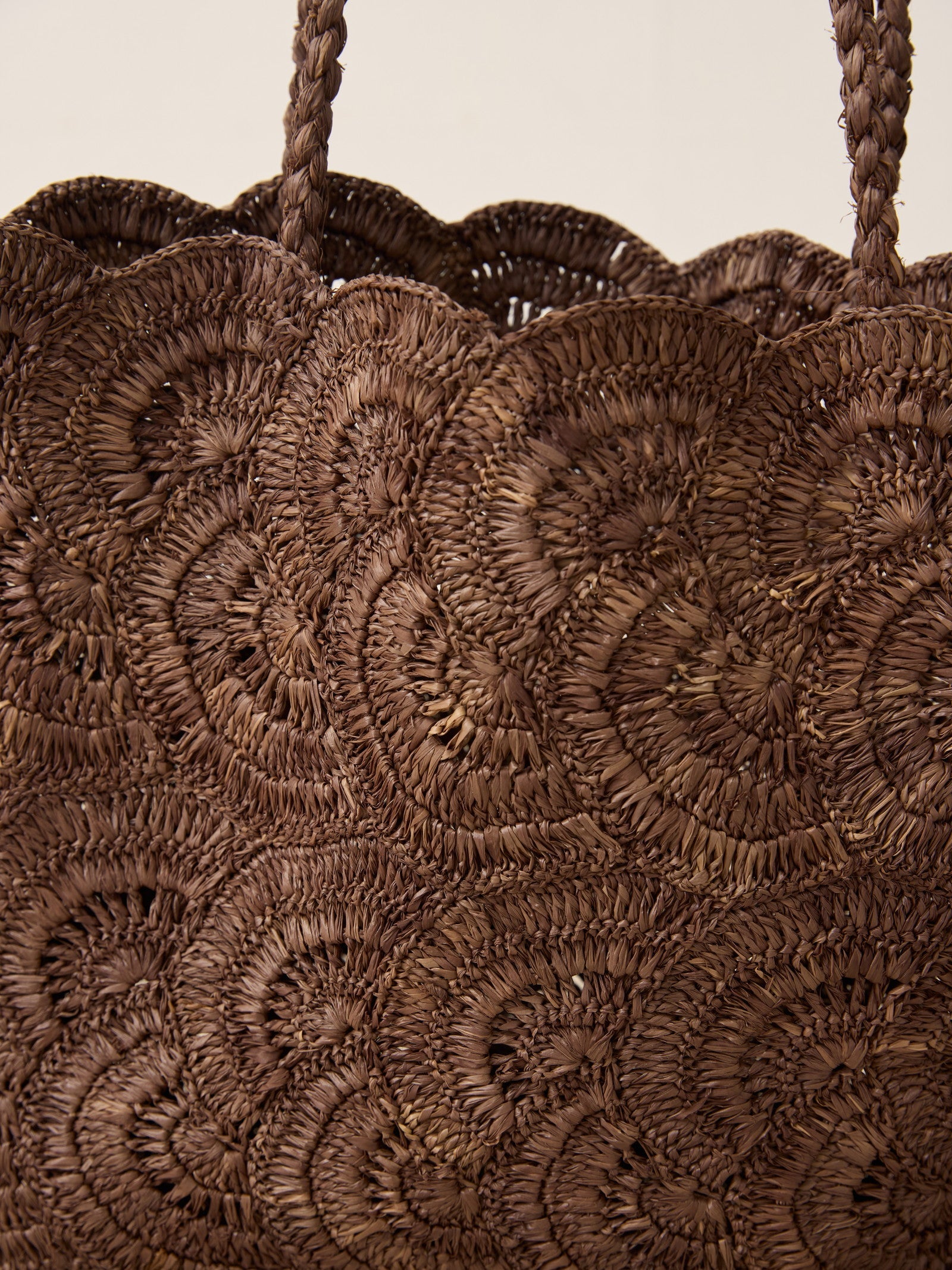 Handwoven Raffia Floral Pattern Tote Bag DestGlow