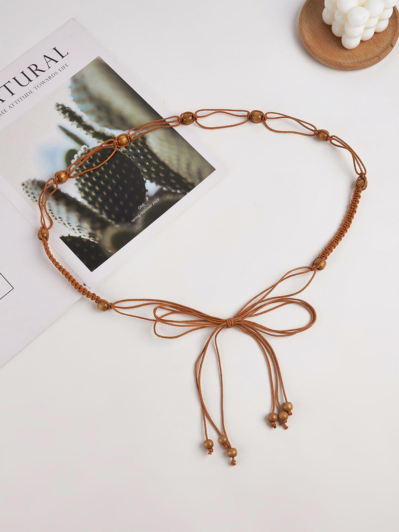Cotton-Linen Knotted Belt DestGlow