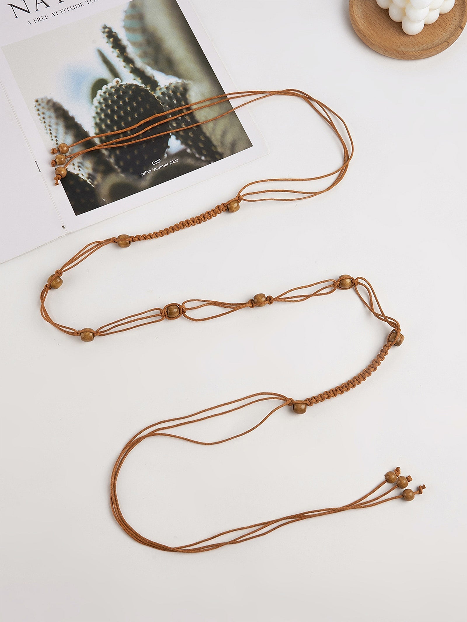 Cotton-Linen Knotted Belt DestGlow