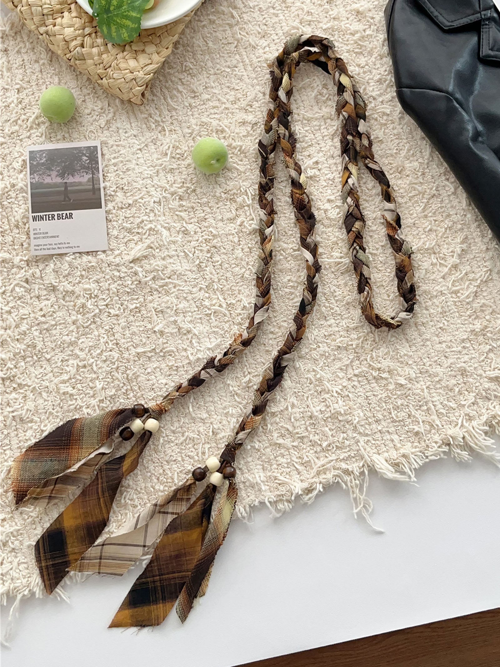 Linen Woven Belt With Fringes DestGlow