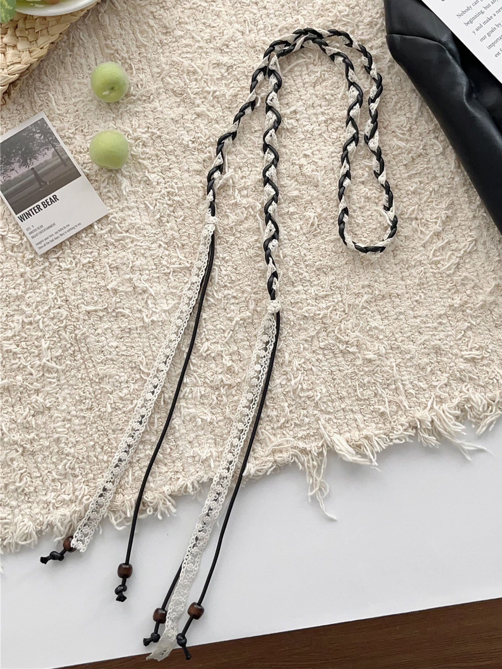 Linen Woven Belt With Fringes DestGlow