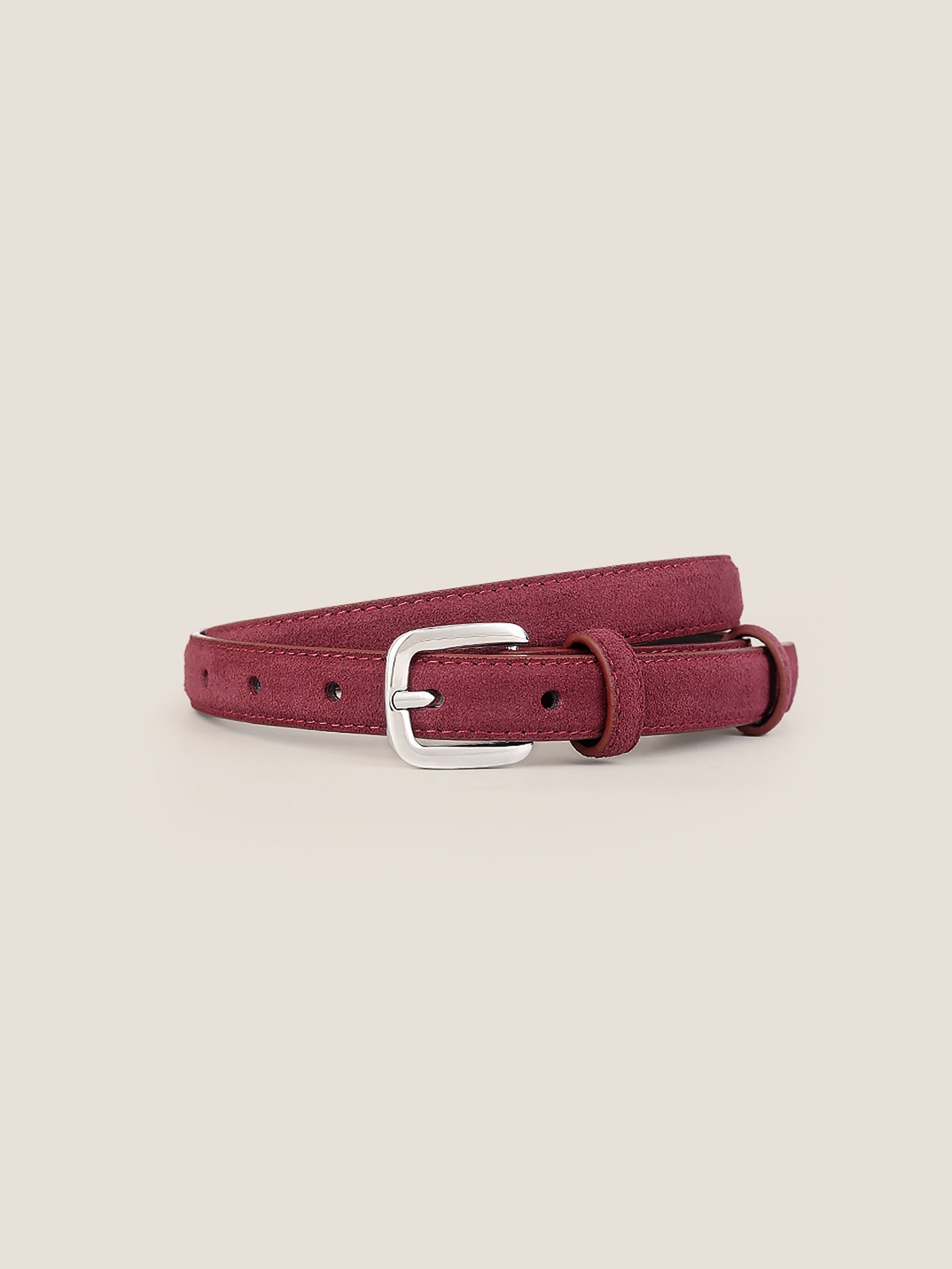 Luxury Suede Decorative Belt With Durable Alloy Buckle by LINTICO
