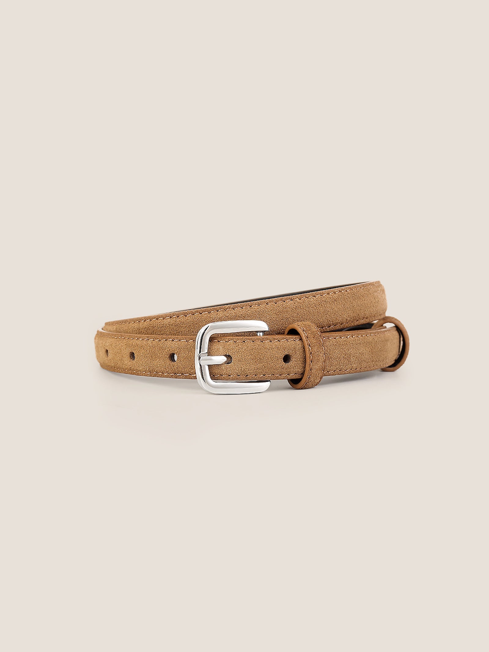 Luxury Suede Decorative Belt With Durable Alloy Buckle by LINTICO
