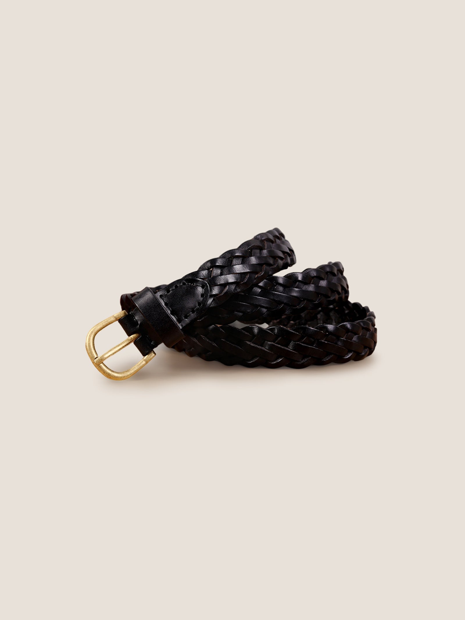 Premium Cowhide Retro Hand-Woven Belt With Alloy Buckle DestGlow
