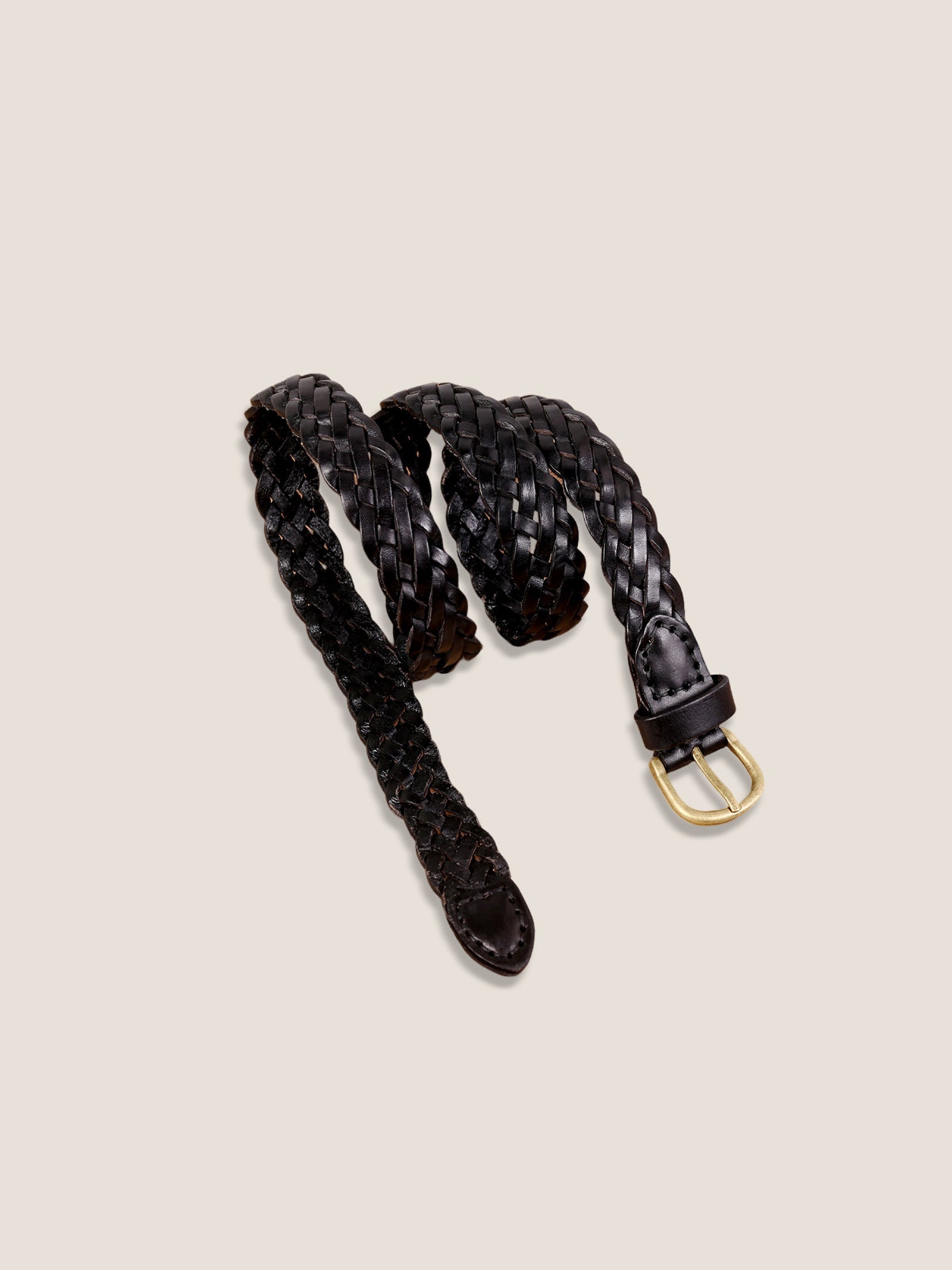 Premium Cowhide Retro Hand-Woven Belt With Alloy Buckle DestGlow