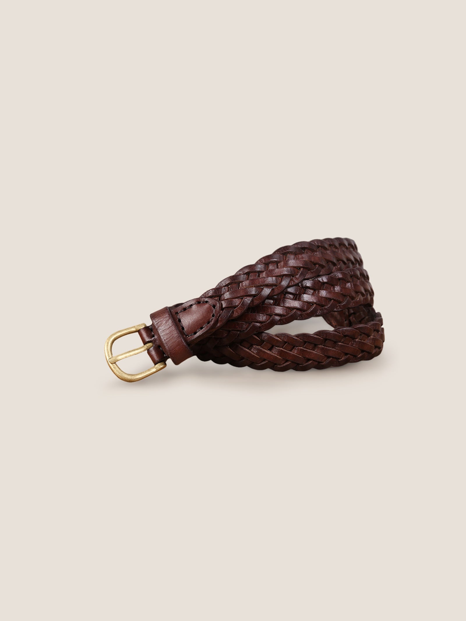 Premium Cowhide Retro Hand-Woven Belt With Alloy Buckle DestGlow