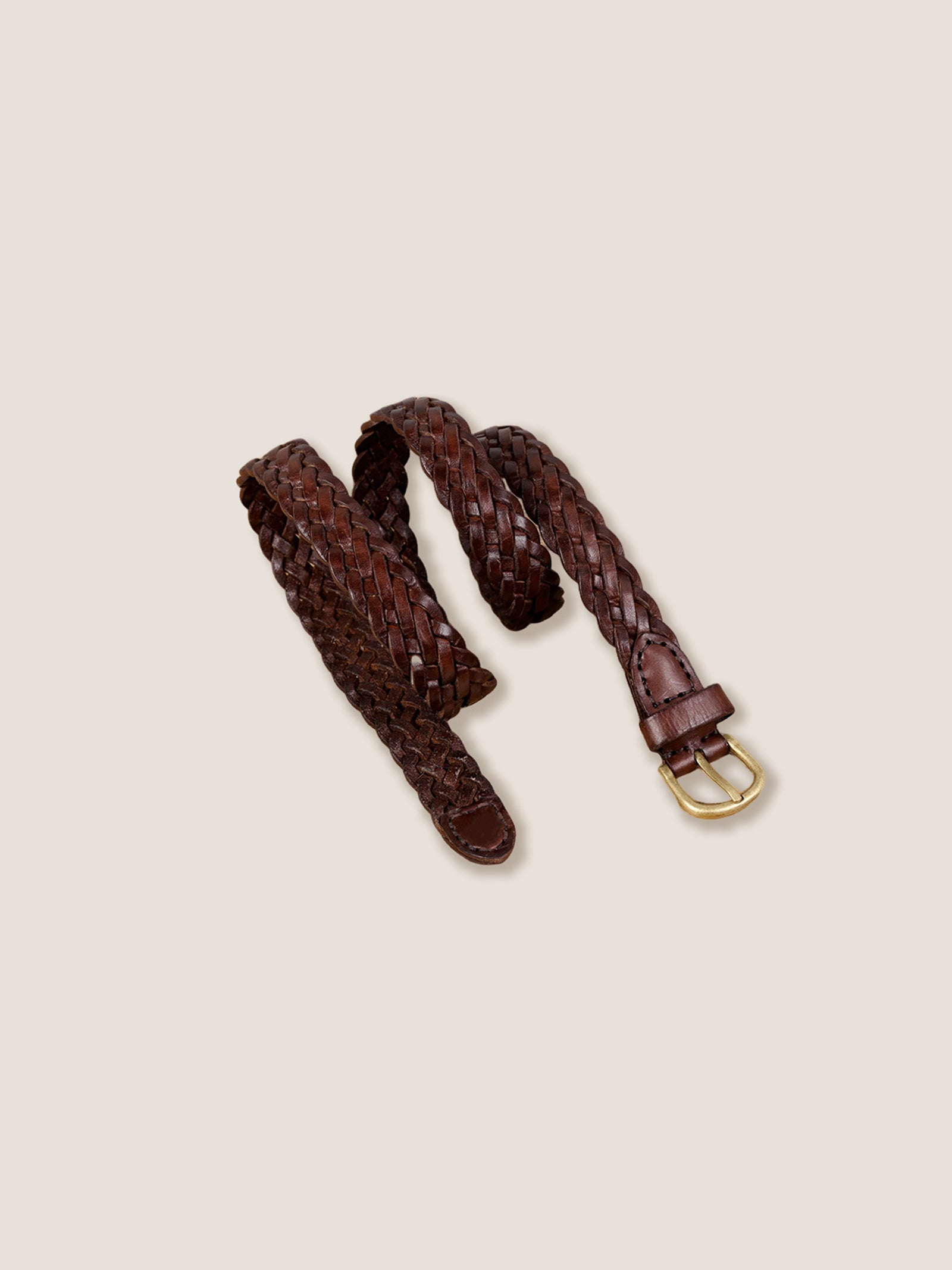 Premium Cowhide Retro Hand-Woven Belt With Alloy Buckle DestGlow