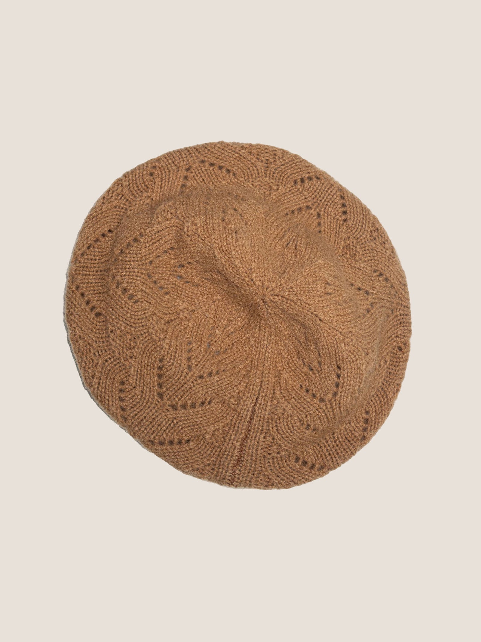 100% Wool Hand-Knit Beret DestGlow