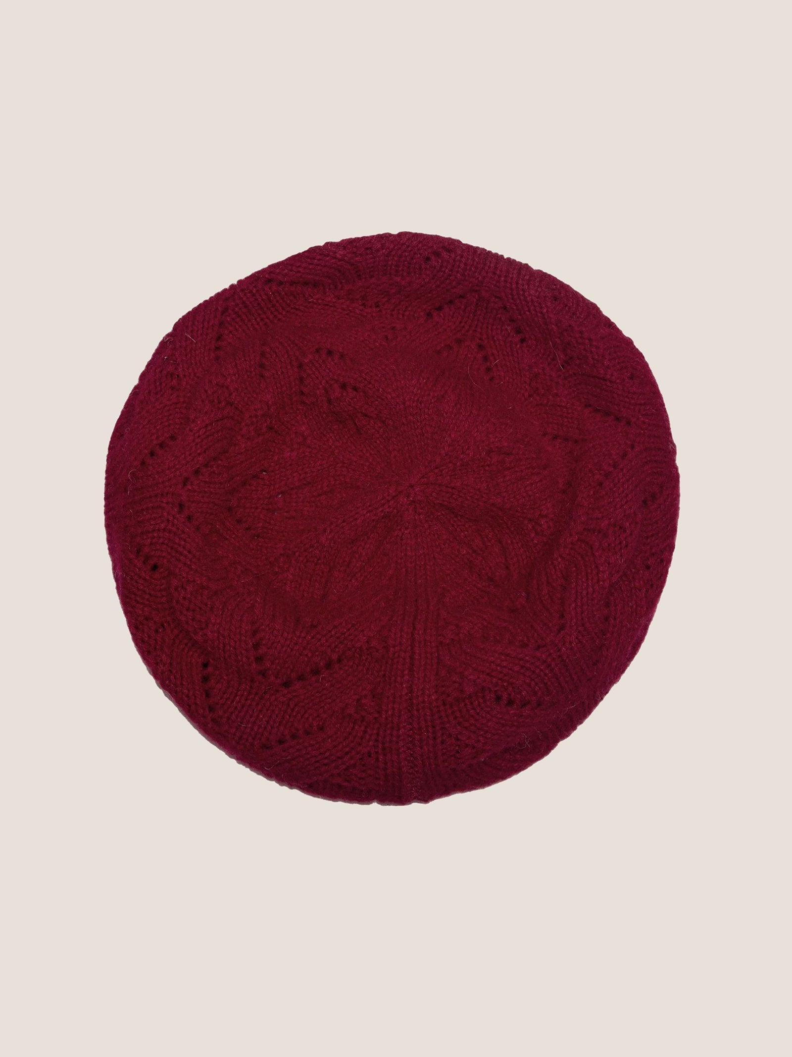 100% Wool Hand-Knit Beret DestGlow