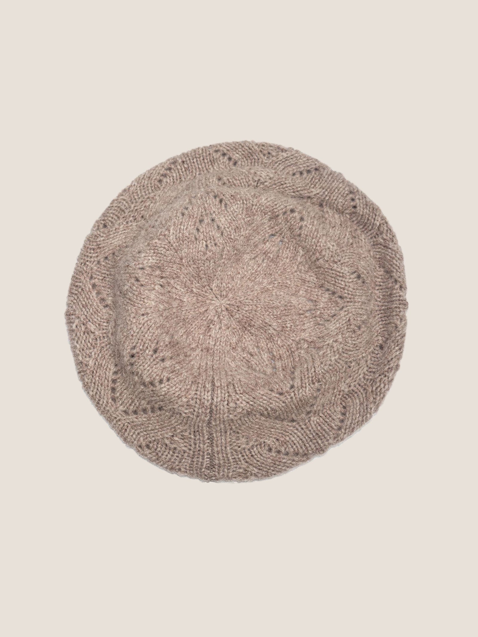 100% Wool Hand-Knit Beret DestGlow
