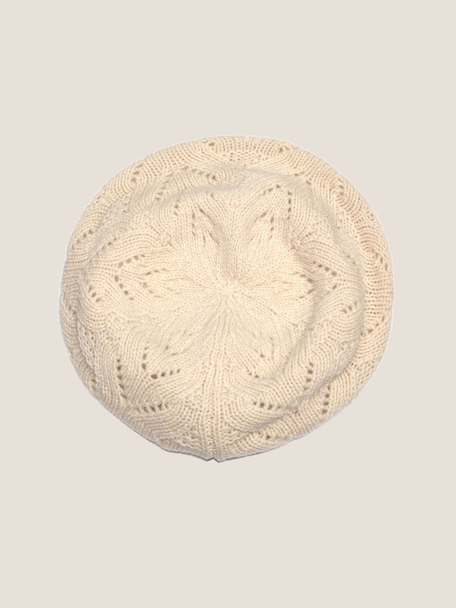 100% Wool Hand-Knit Beret DestGlow
