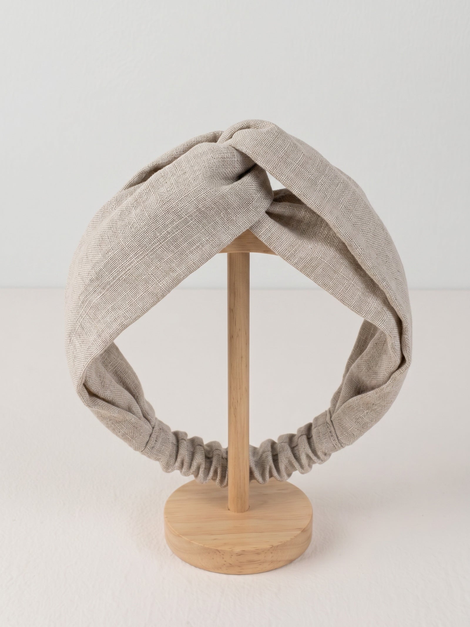 Linen Cross Wide Elastic Headband