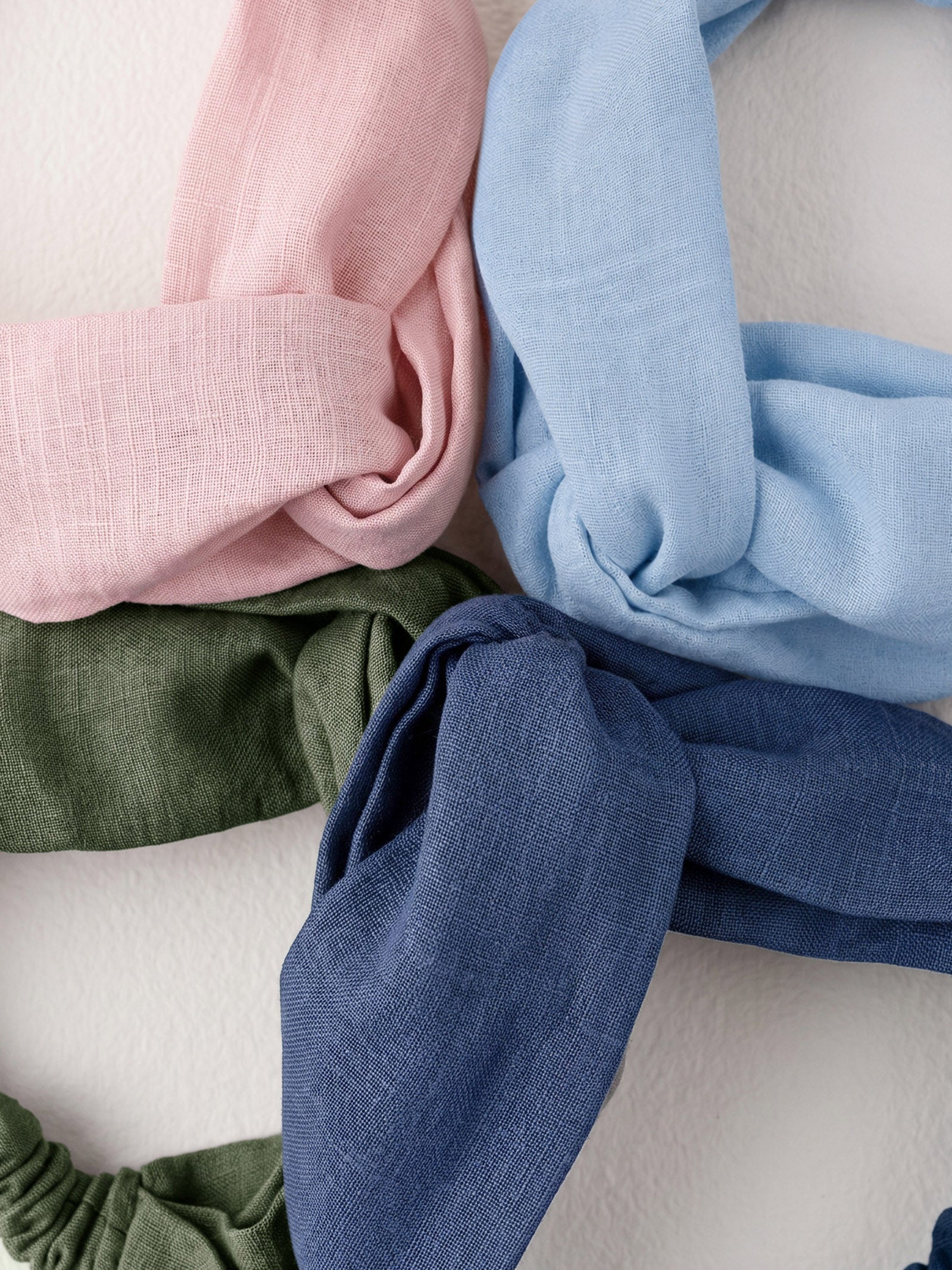 Linen Cross Wide Elastic Headband