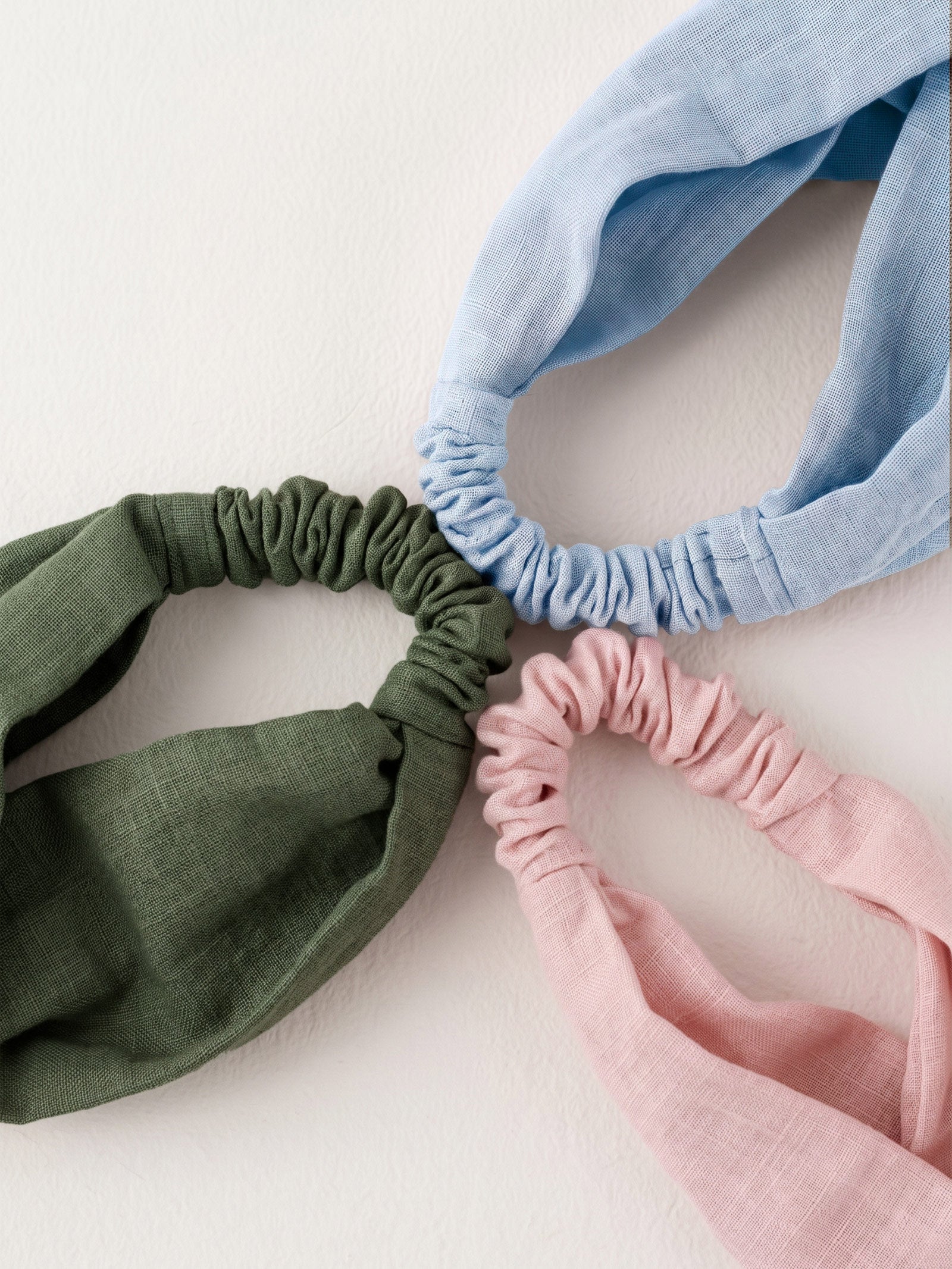 Linen Cross Wide Elastic Headband