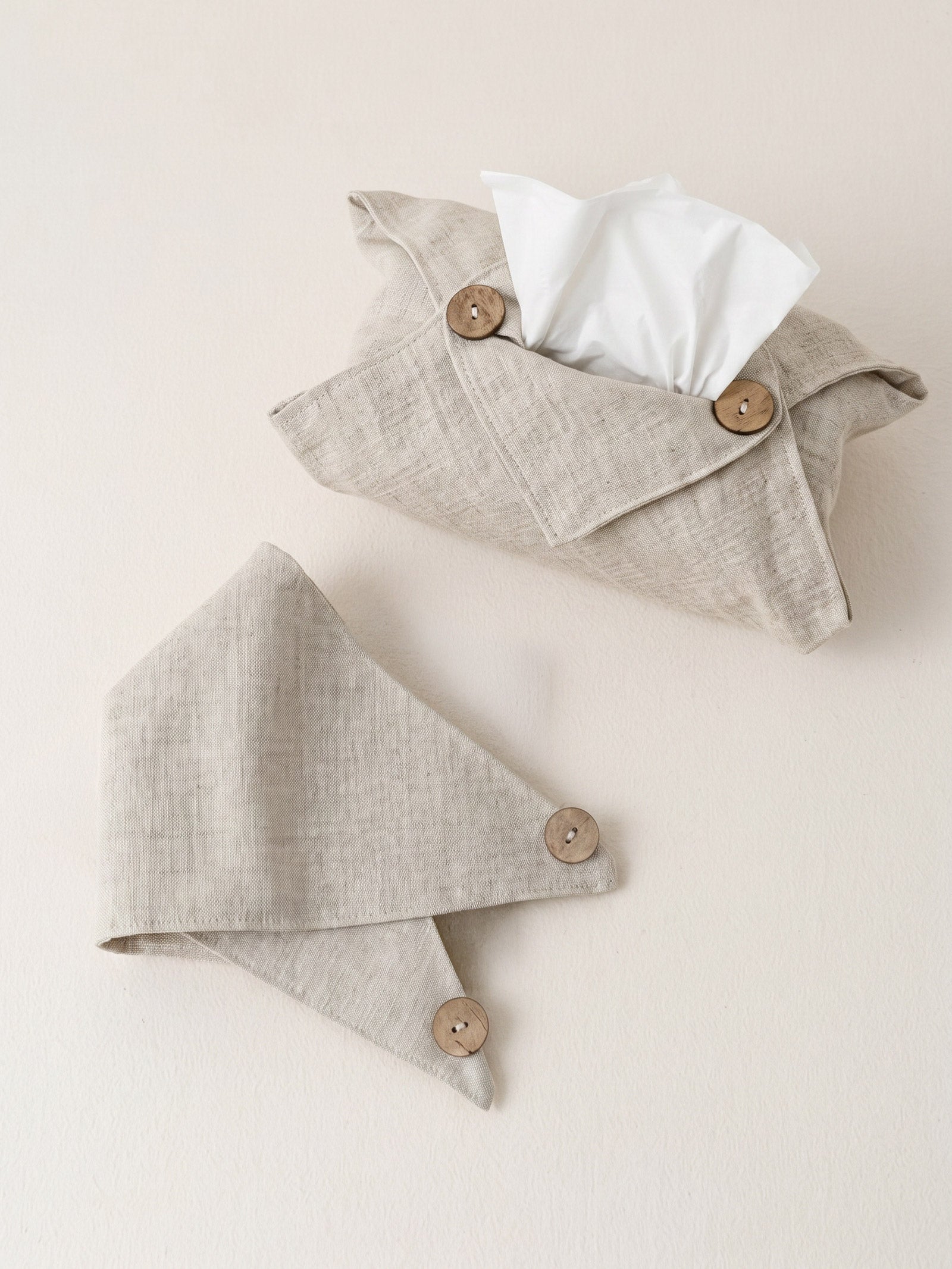 Linen Tissue Box Storage Cover