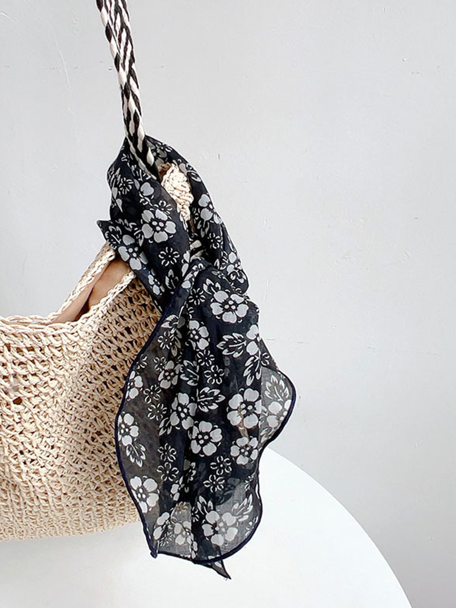 Ramie Vintage Print Handkerchief DestGlow