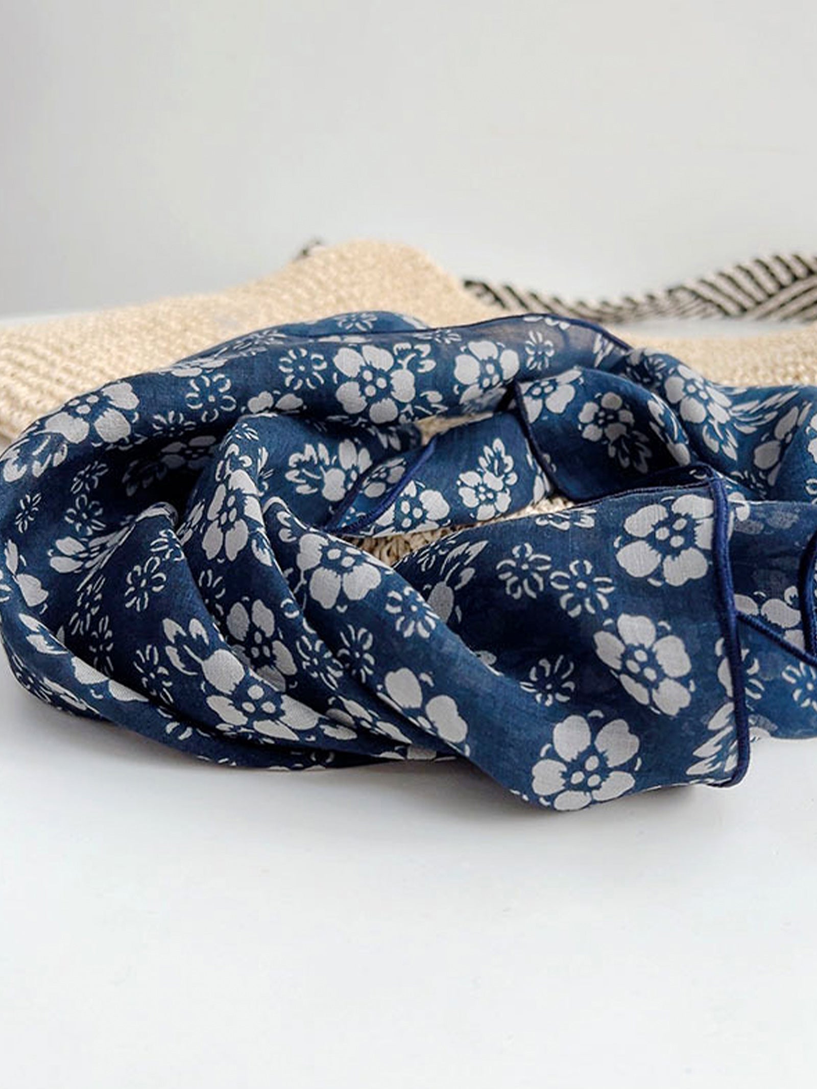 Ramie Vintage Print Handkerchief DestGlow