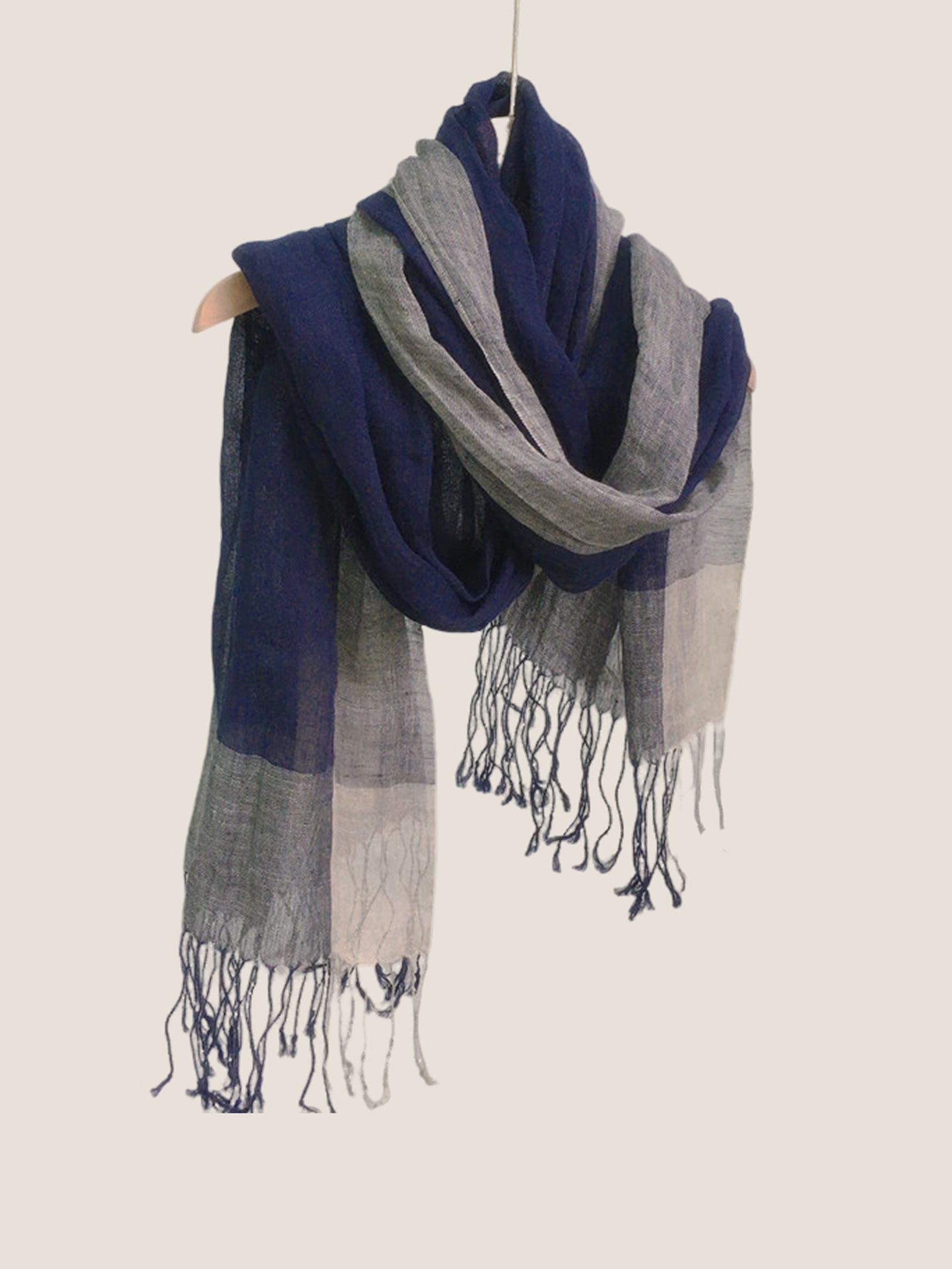 Linen Checkered Lightweight Scarf DestGlow