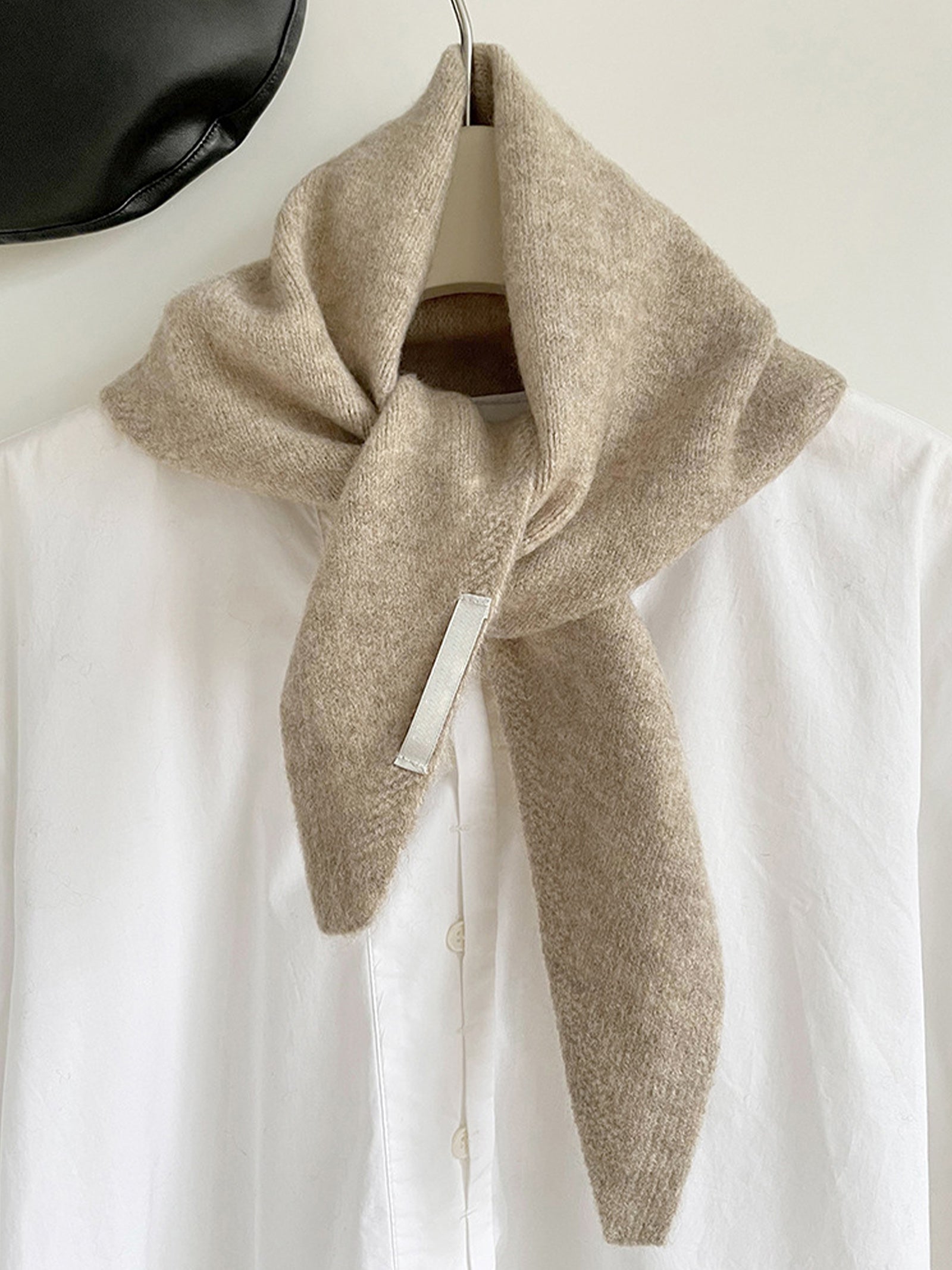 100% Merino Wool Knitted Triangle Scarf DestGlow