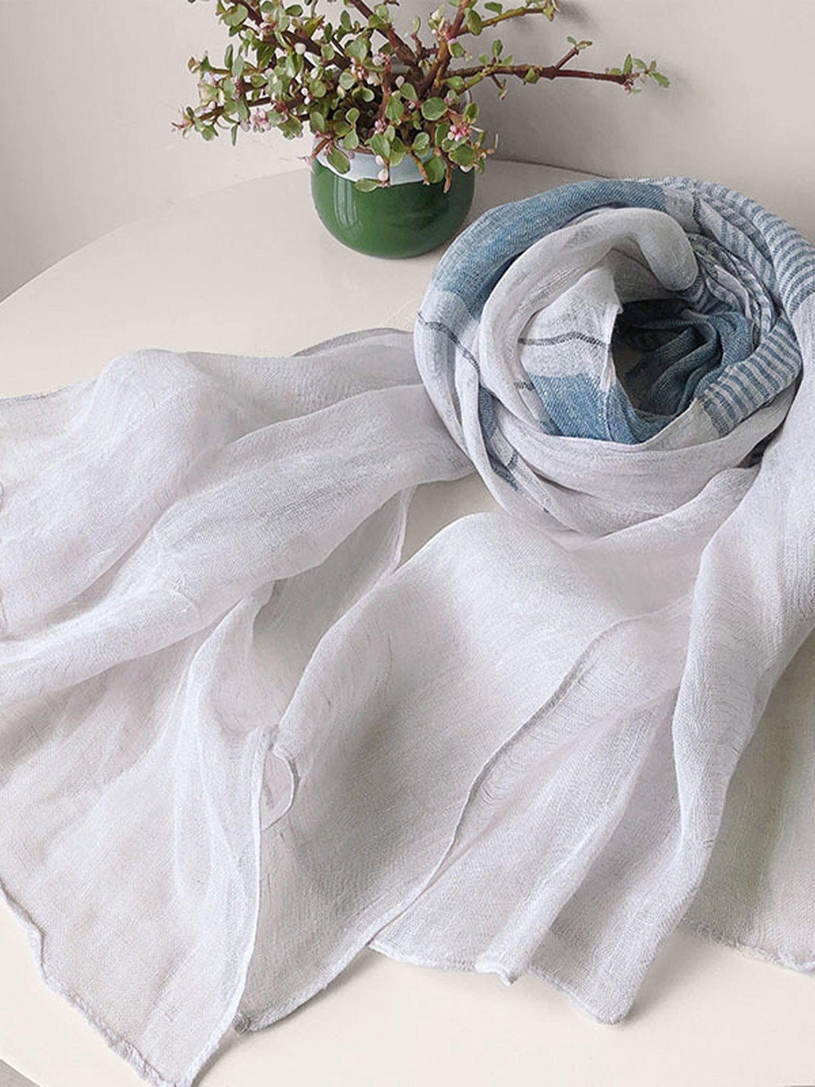 Linen Color-Block Scarf DestGlow
