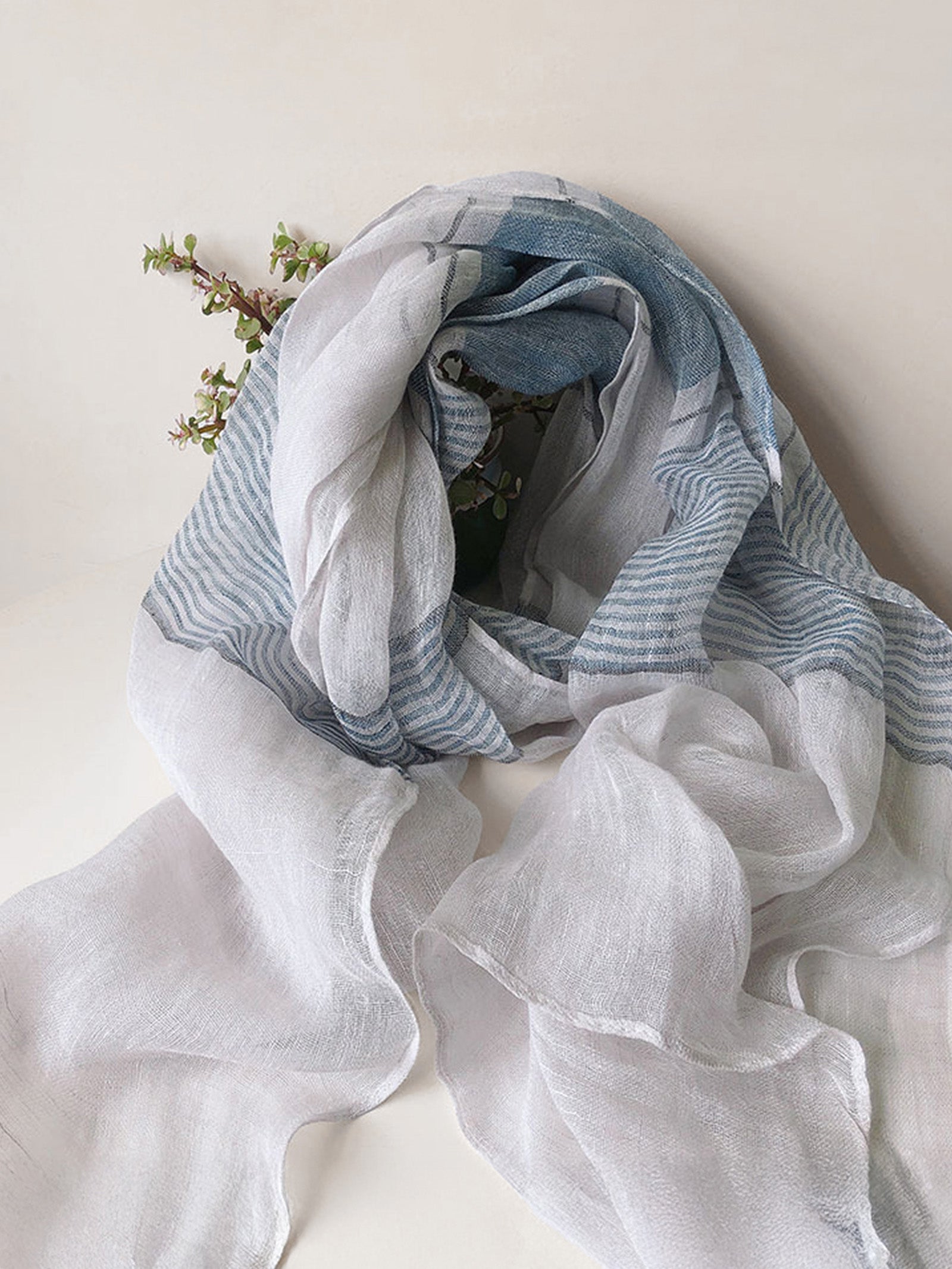 Linen Color-Block Scarf DestGlow