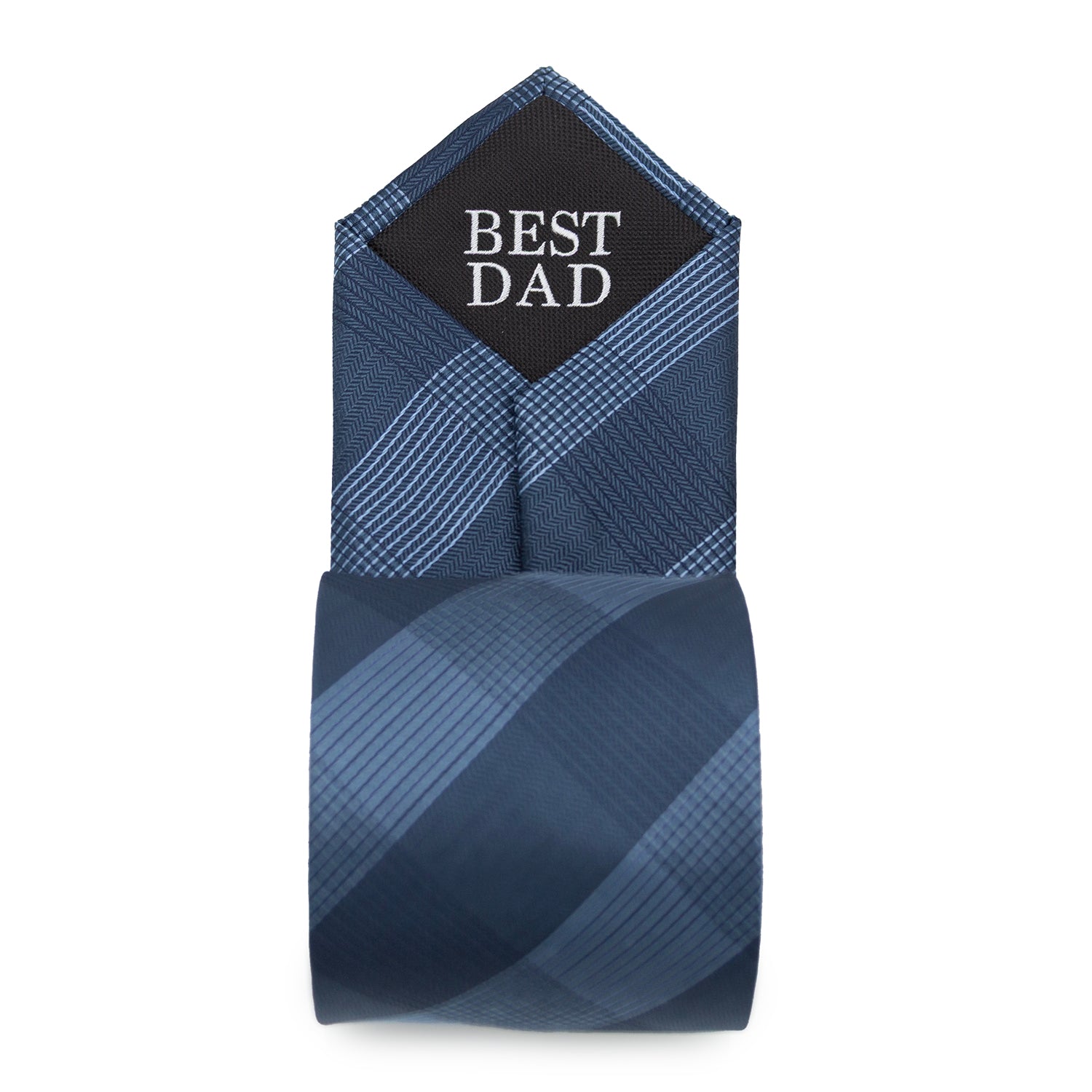 Best Dad Plaid Dark Blue Men&