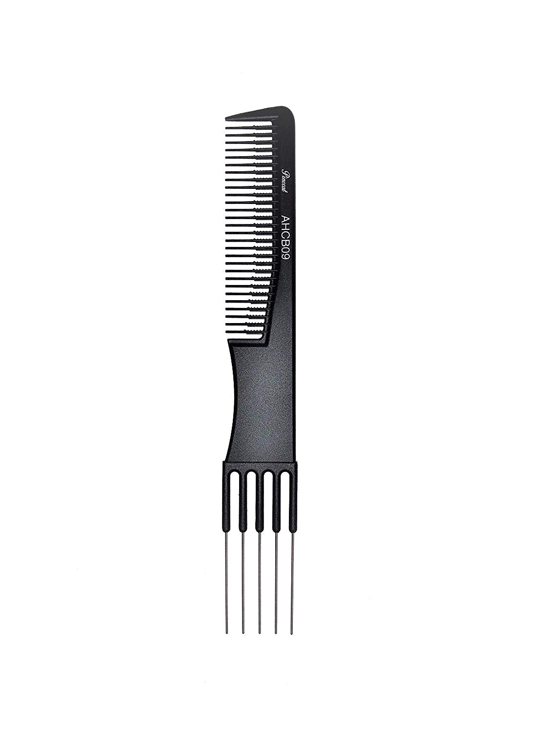 ABSOLUTE Pinccat Professional Carbon Comb - Metal Teasing Fine Tooth - DestGlow