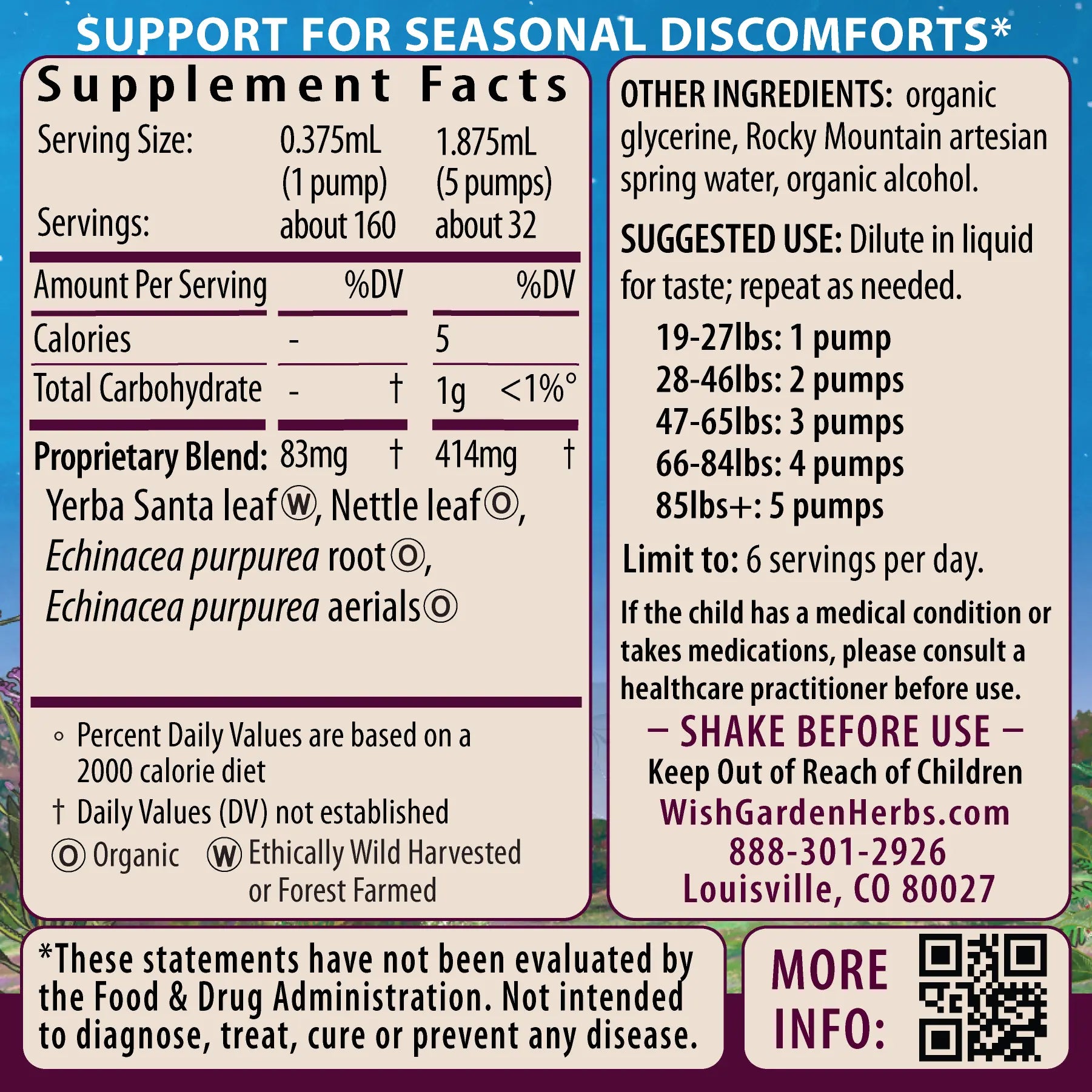 Kick-It Allergy, Seasonal Rescue For Kids by WishGarden Herbs