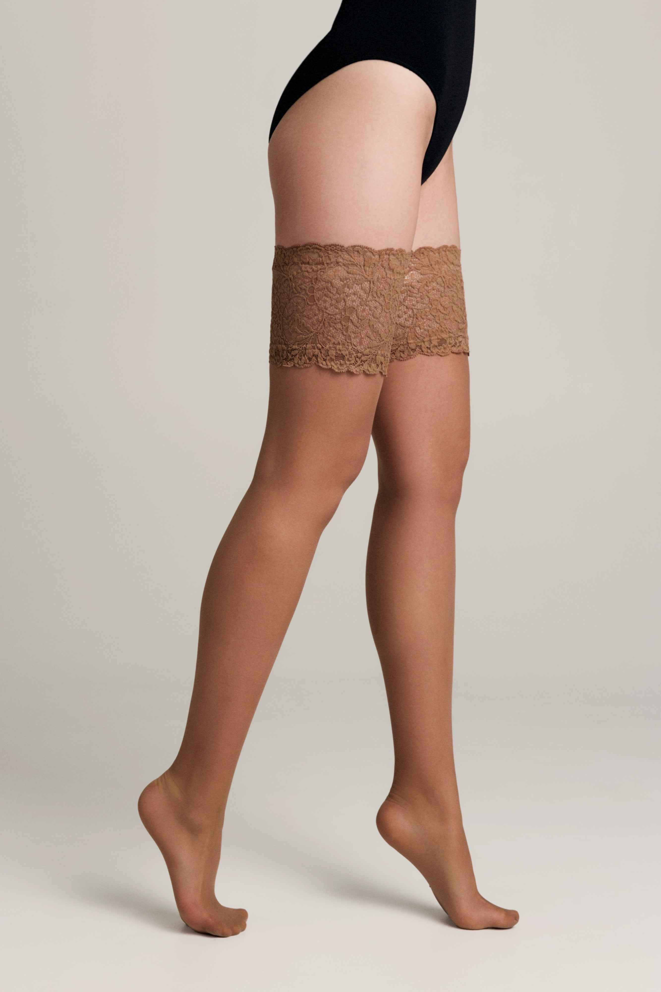 Fantasy Stockings Conte Amour - Openwork Elastic Band and Silk Effect