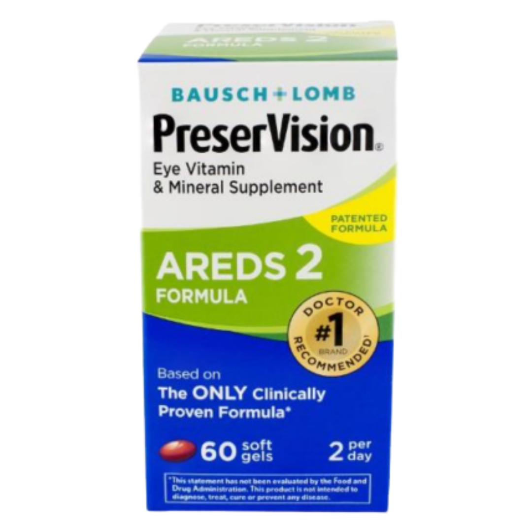 AREDS 2 Eye Health Vitamin & Mineral Supplement Mini Soft Gels (60 count) DestGlow