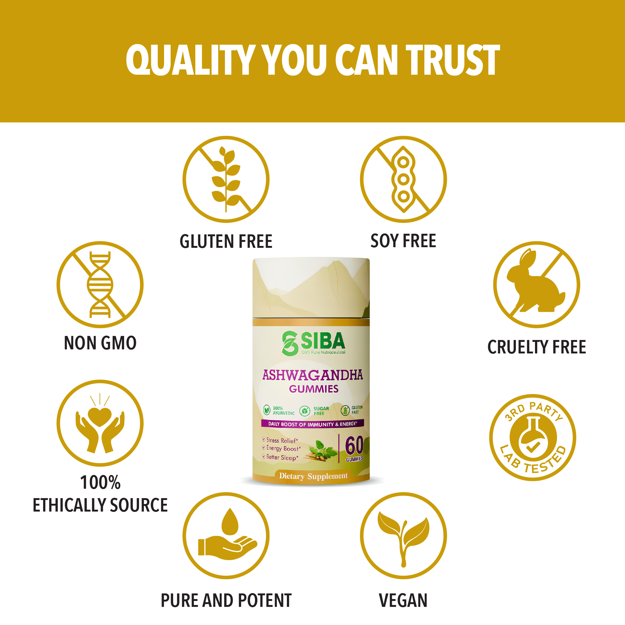 Ashwagandha Gummies by Siba Vitamins Store