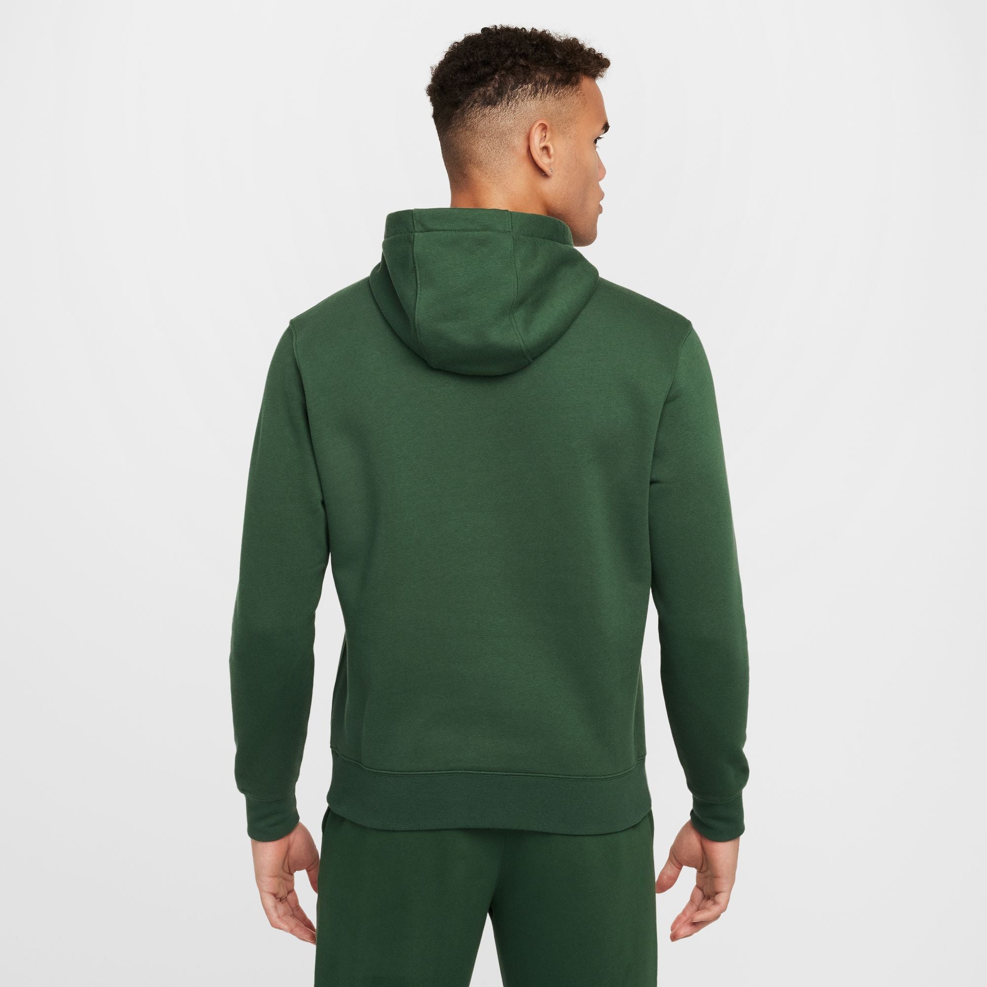 Nike Mens Sportswear Graphic Pullover Hoodie- Fir/White by Denim Exchange