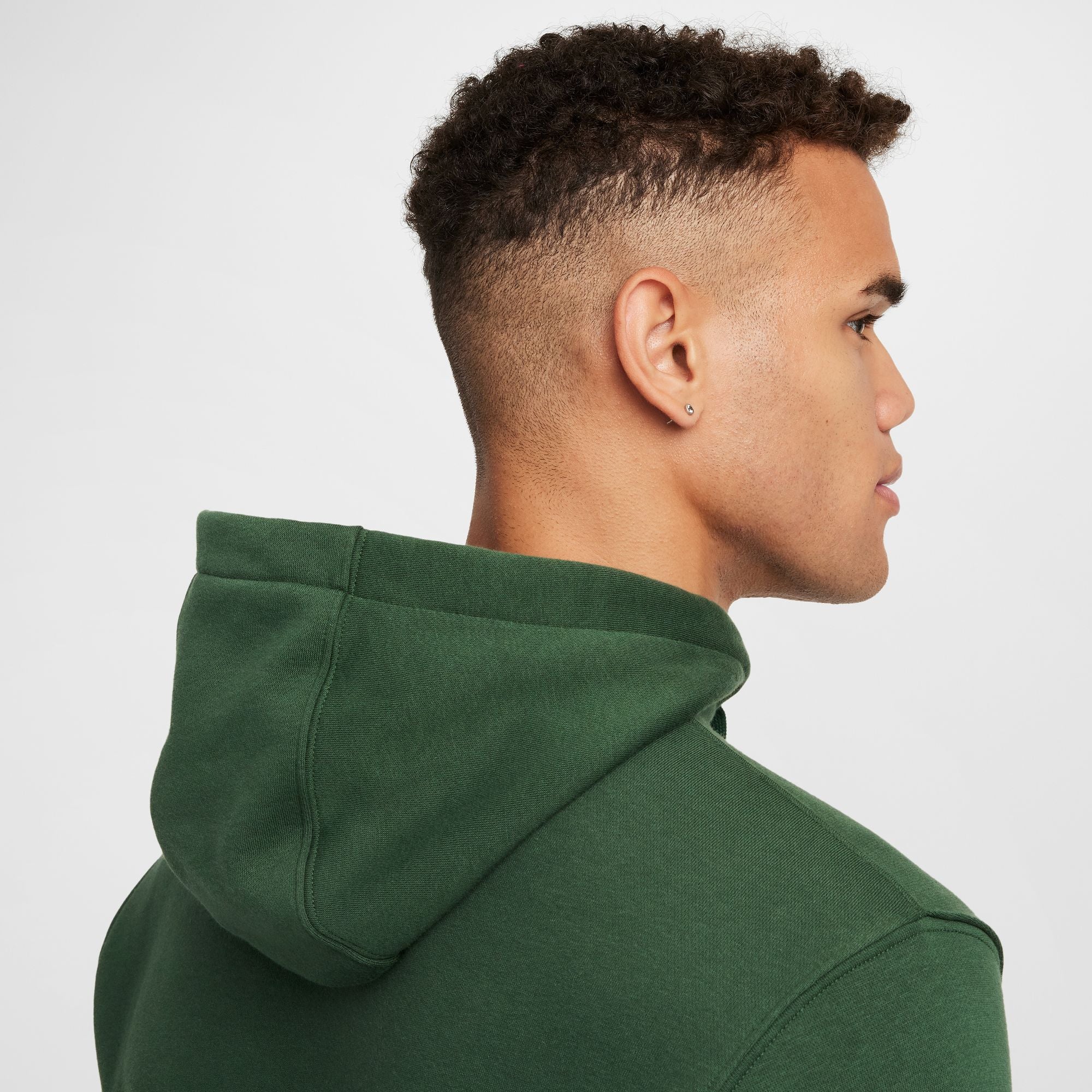 Nike Mens Sportswear Graphic Pullover Hoodie- Fir/White by Denim Exchange