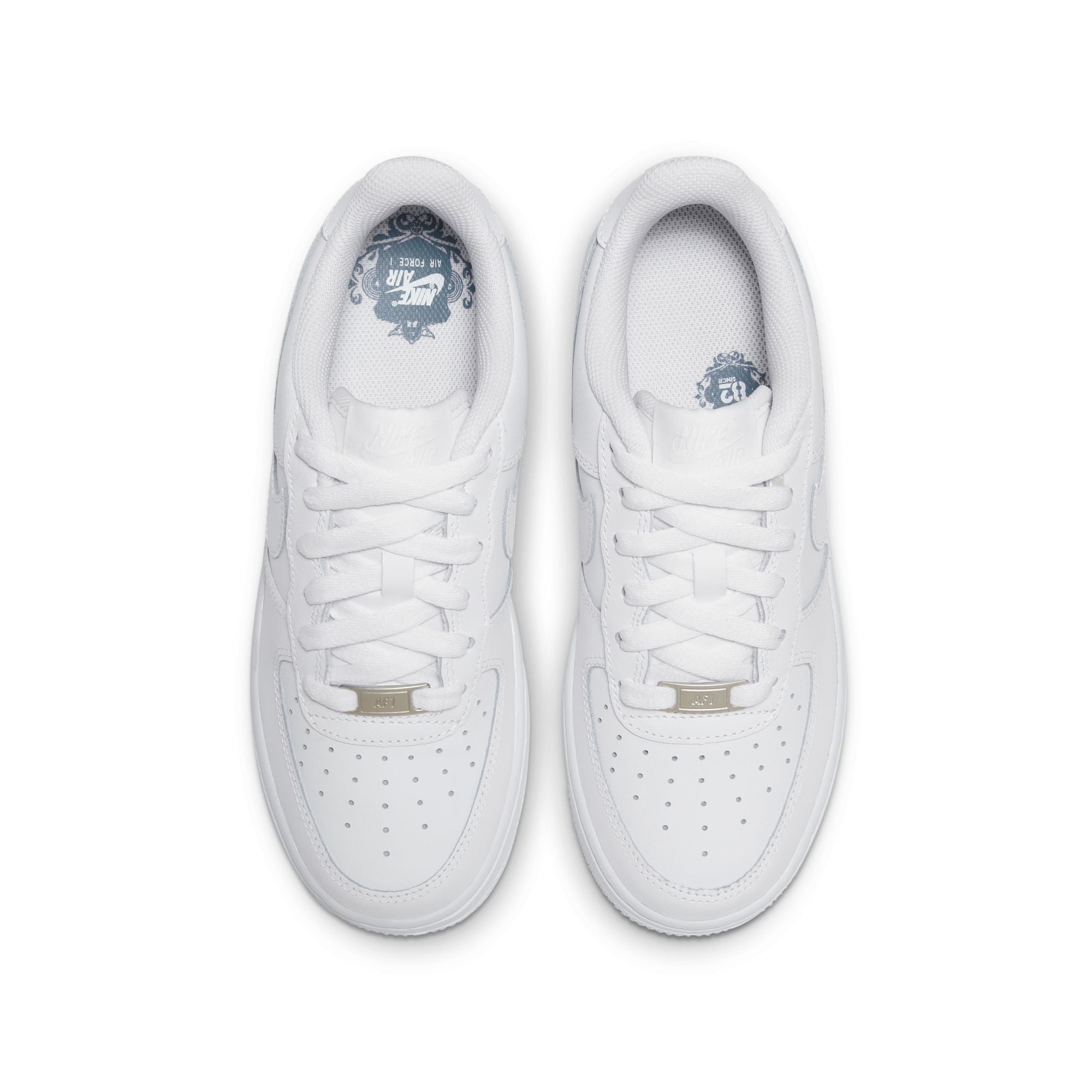 Nike Big Kids Air Force 1 LE – Triple White by Denim Exchange