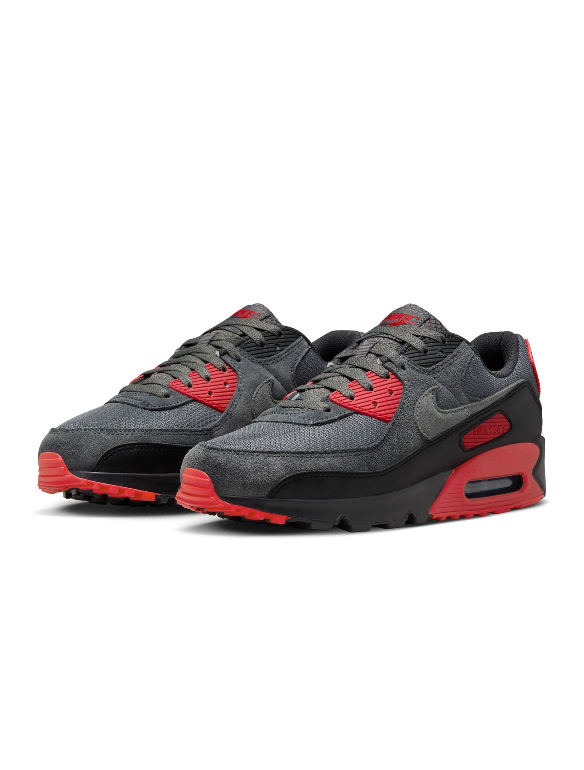 Nike Mens Air Max 90 - Grey/Red by Denim Exchange