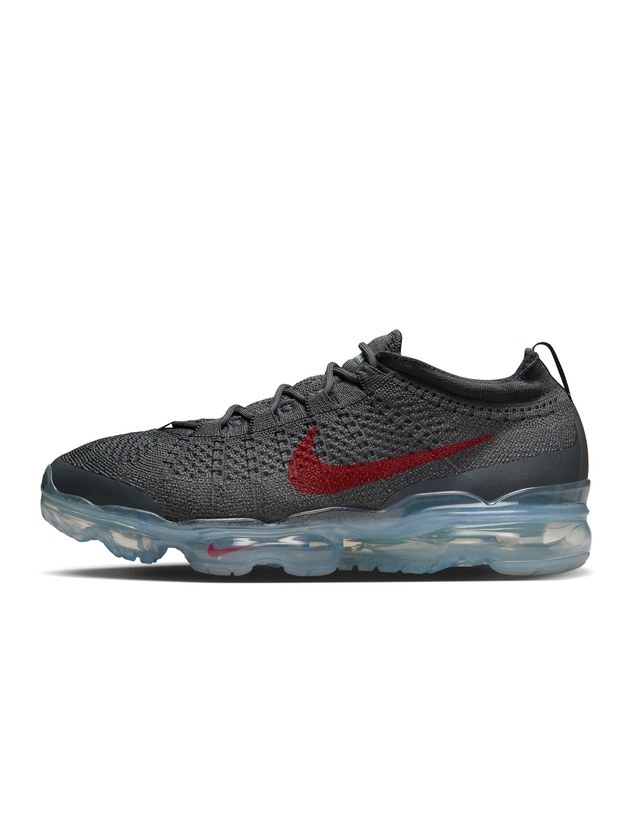 Nike Mens Air Vapormax 2023 Flyknit - Dark Grey/Gym Red by Denim Exchange