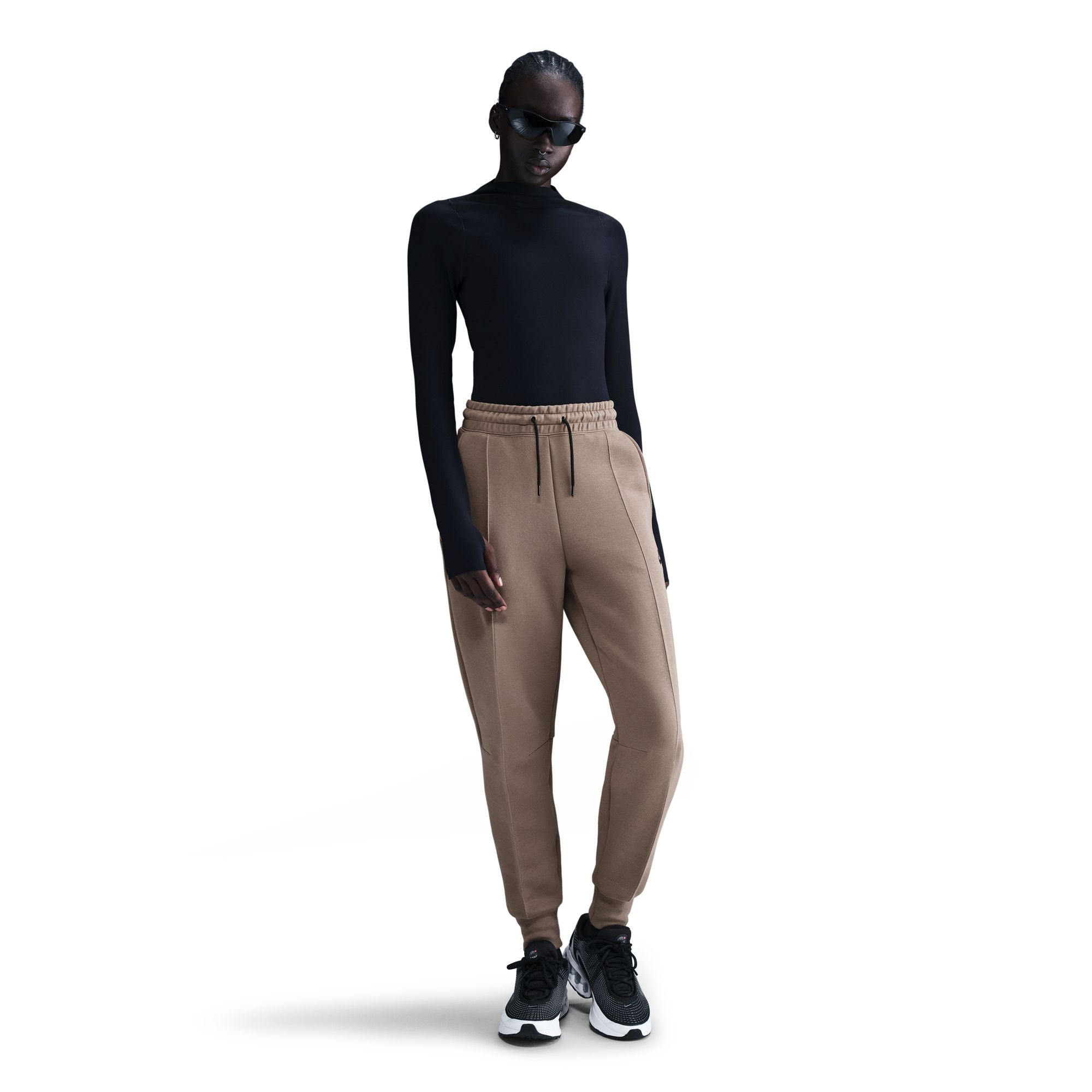 Nike Womens Sportswear Tech Fleece Jogger - Mink Brown/Black by Denim Exchange