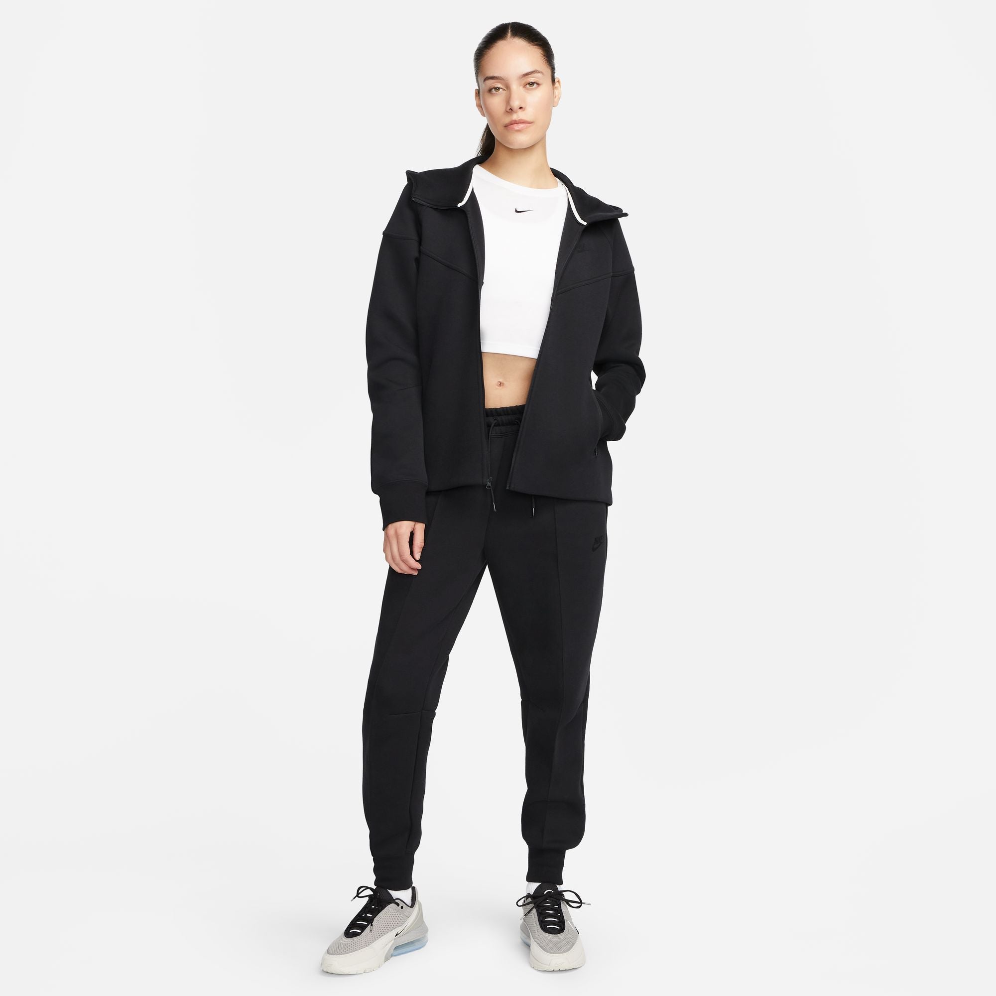 Nike Womens Sportswear Tech Fleece Hoodie - Black by Denim Exchange