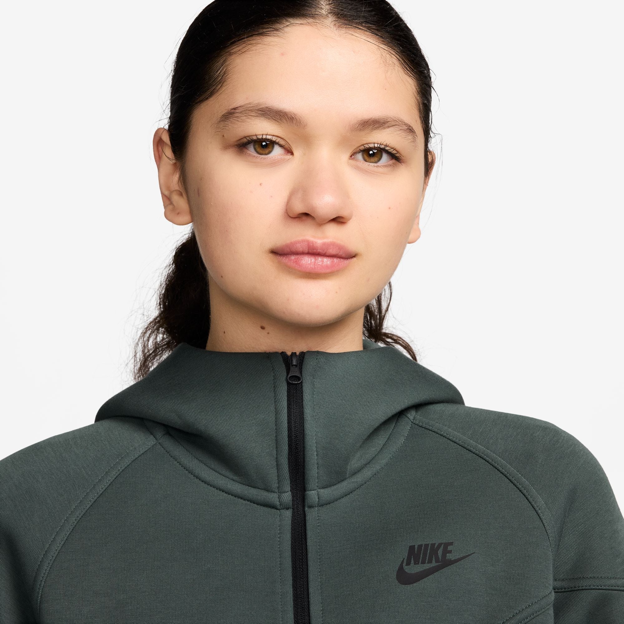 Nike Womens Sportswear Tech Fleece Windrunner - Vintage Green by Denim Exchange