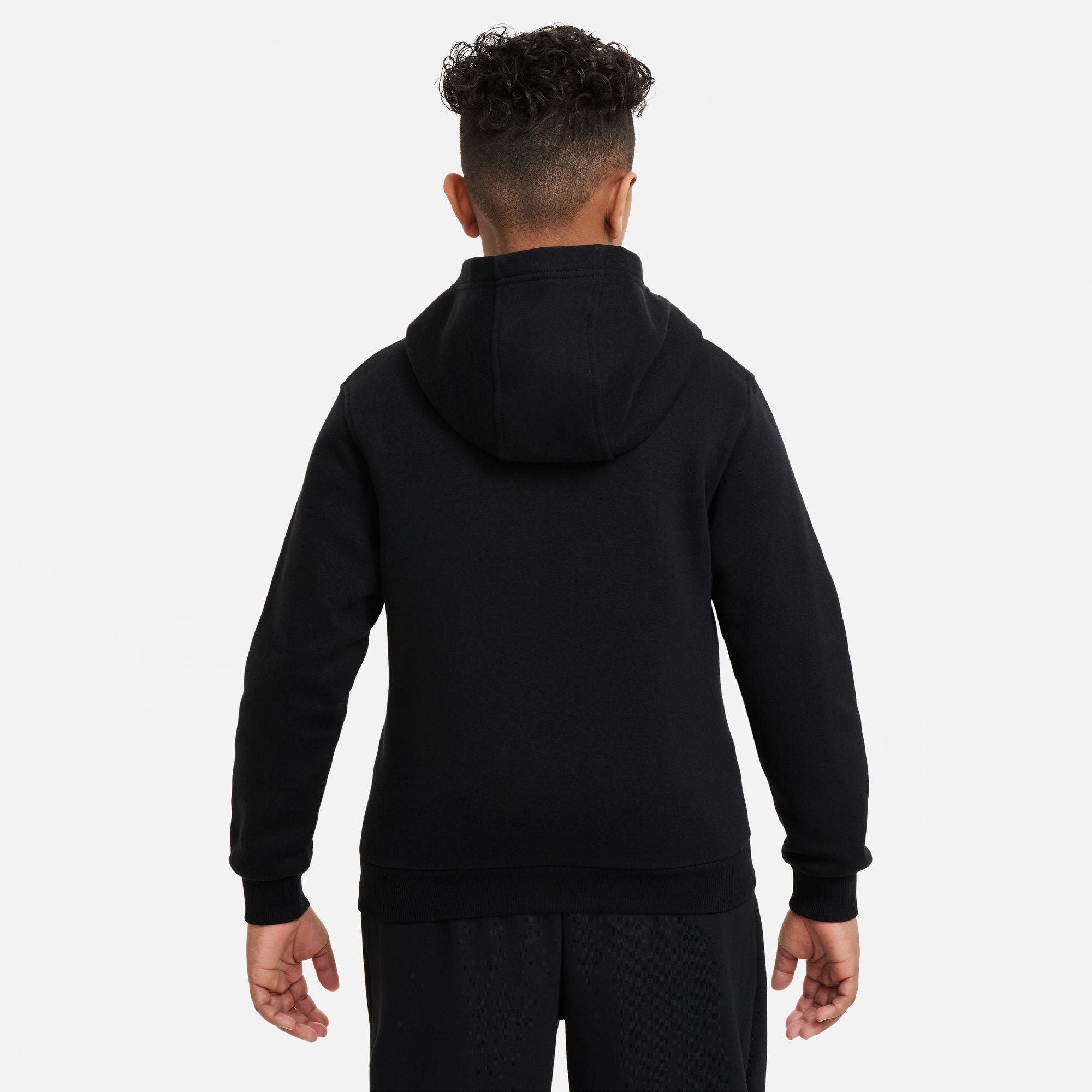 Nike Big Kids Sportswear Club Hoodie - Fleece Black/White by Denim Exchange