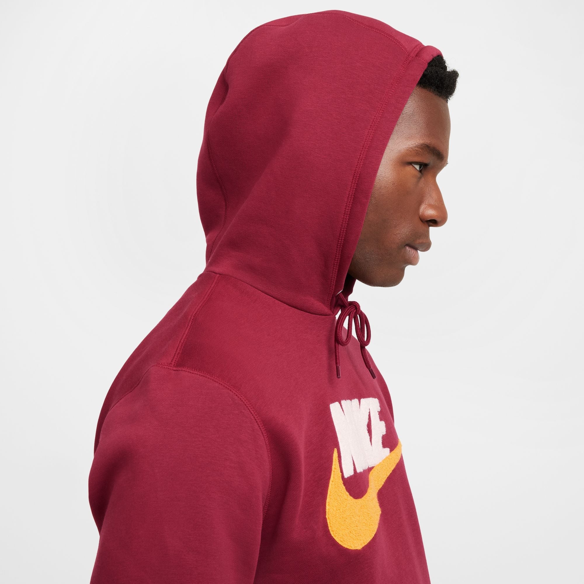 Nike Mens Club Fleece Hoodie - Team Red by Denim Exchange
