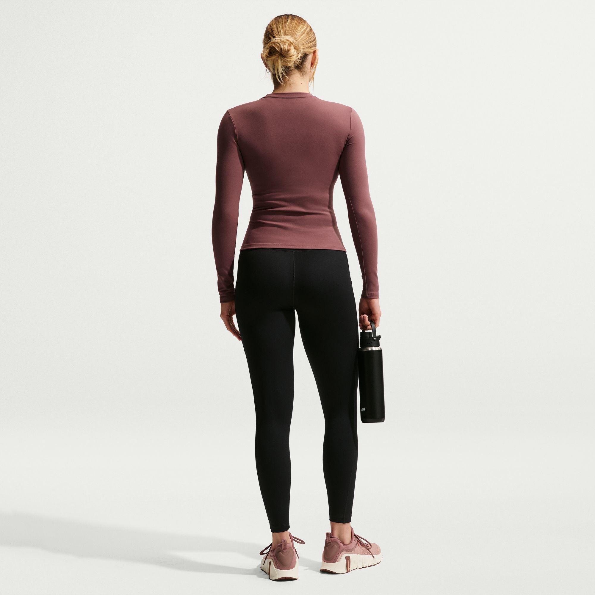 Nike Womens One High-Waisted 7/8 Leggings - Black/White by Denim Exchange