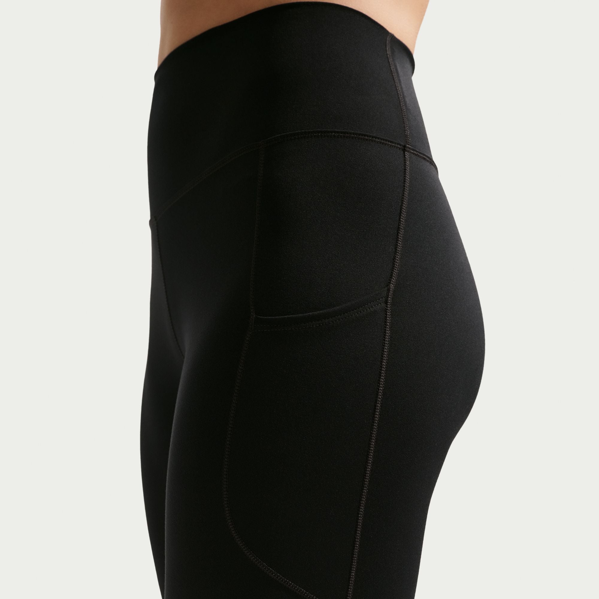 Nike Womens One High-Waisted 7/8 Leggings - Black/White by Denim Exchange