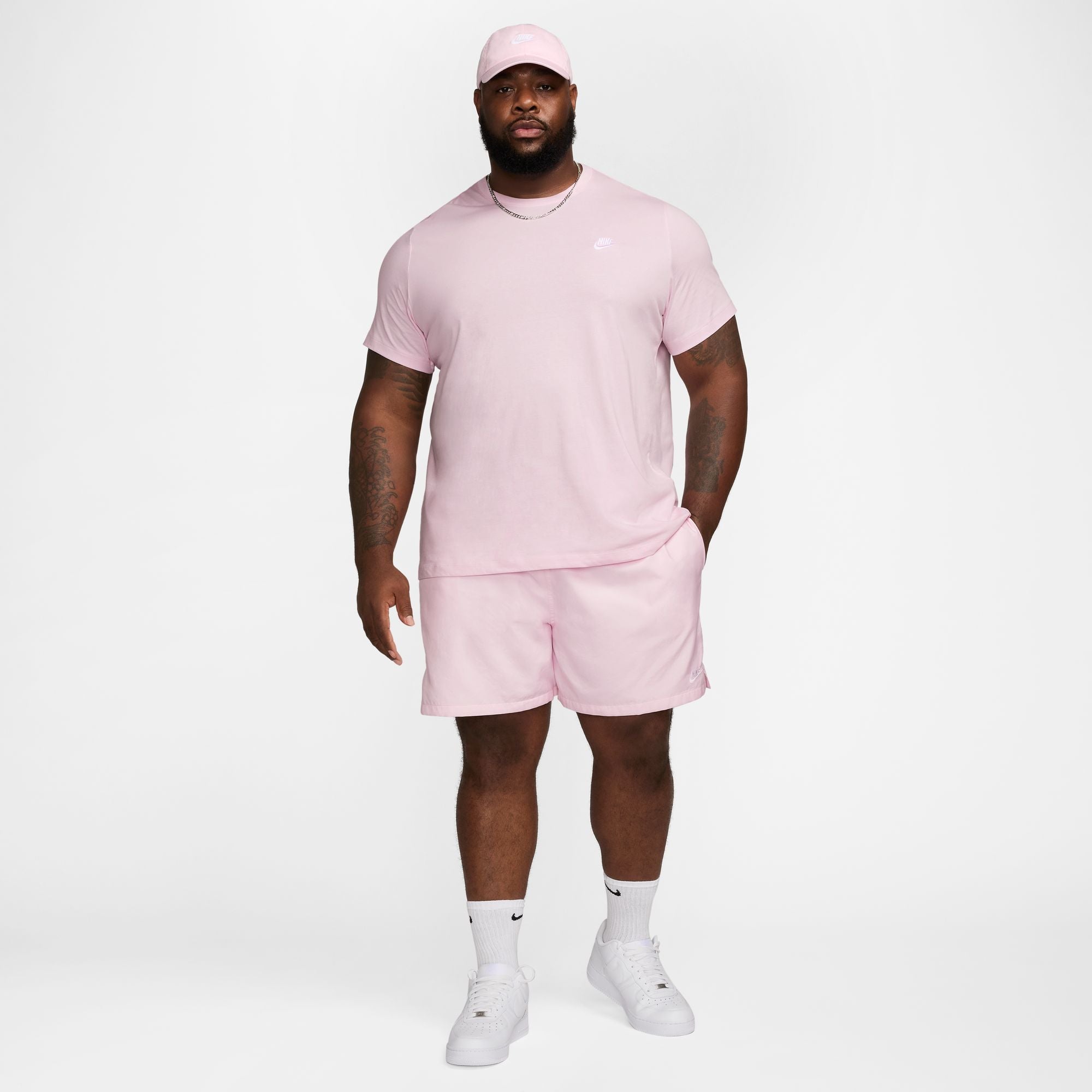 Nike Mens Club Woven Flow Shorts - Pink Foam by Denim Exchange