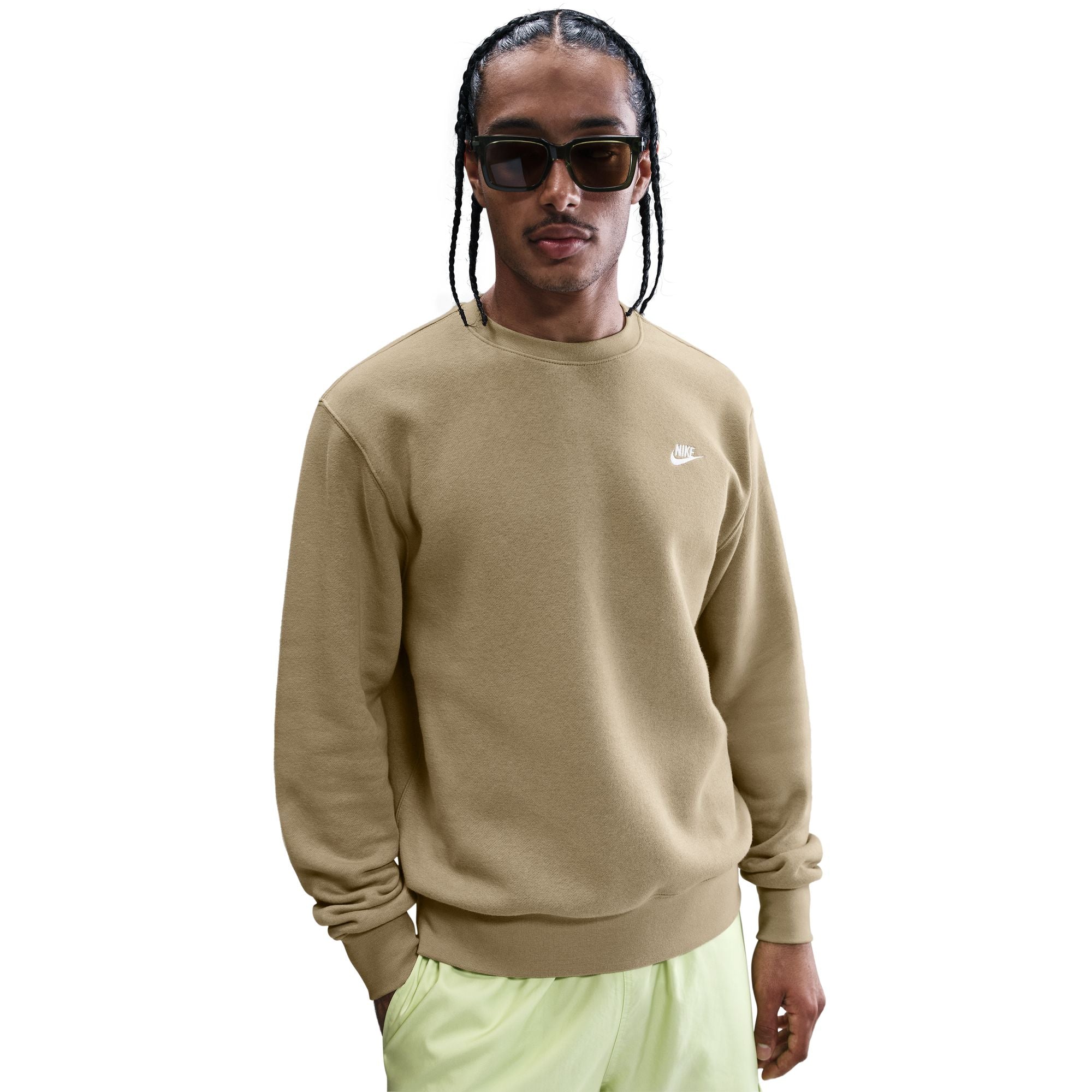 Nike Mens Club Fleece Crewneck - Parachute Beige by Denim Exchange