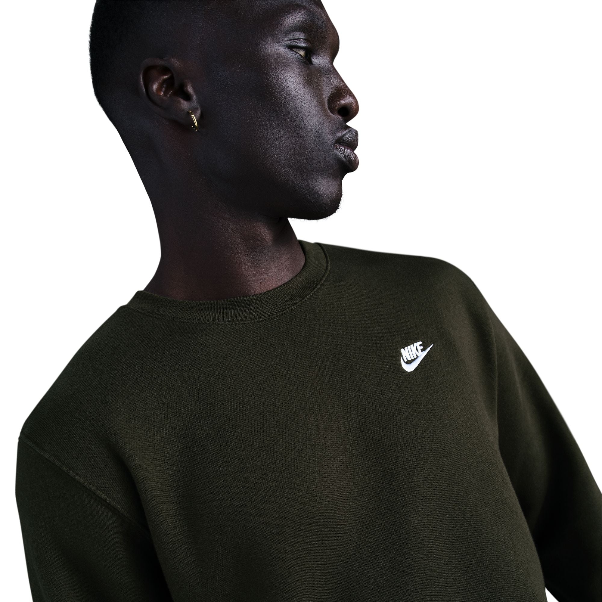 Nike Mens Club Fleece Crewneck - Sequoia by Denim Exchange