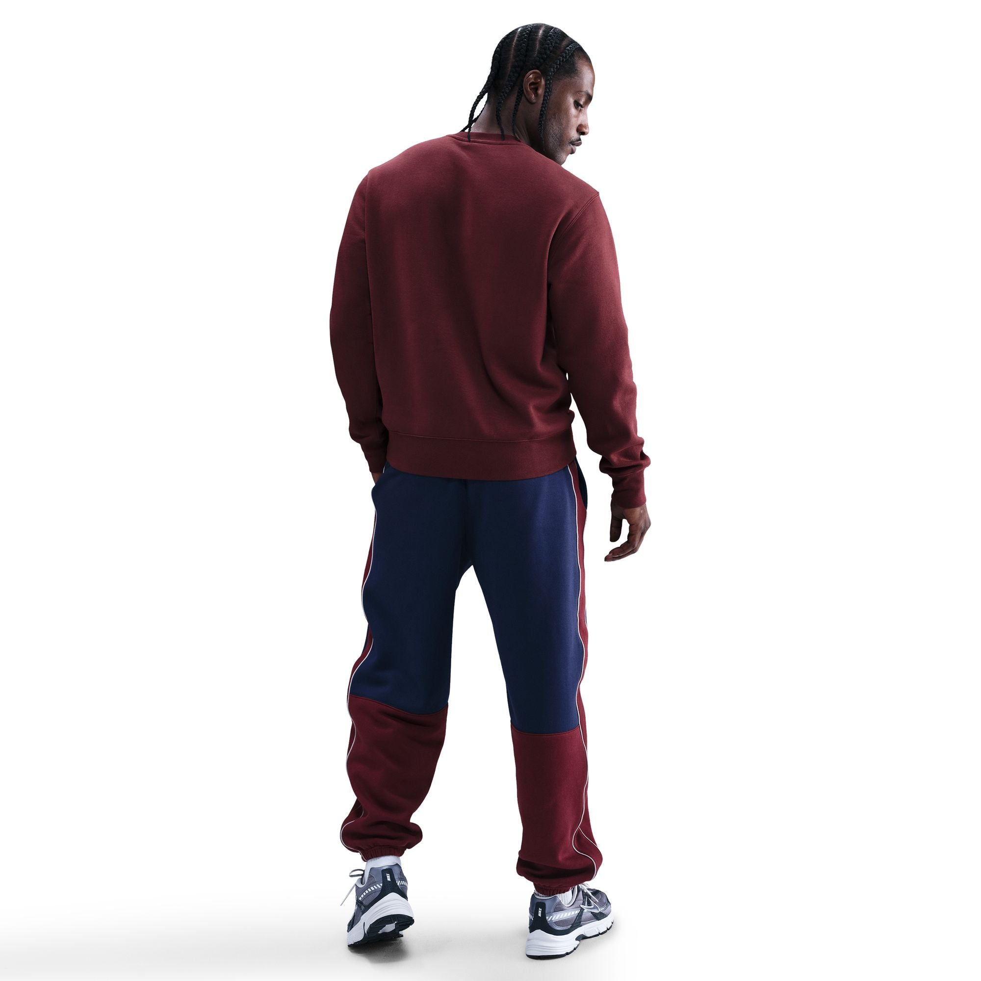 Nike Mens Club Fleece Crewneck - Dark Team Red by Denim Exchange