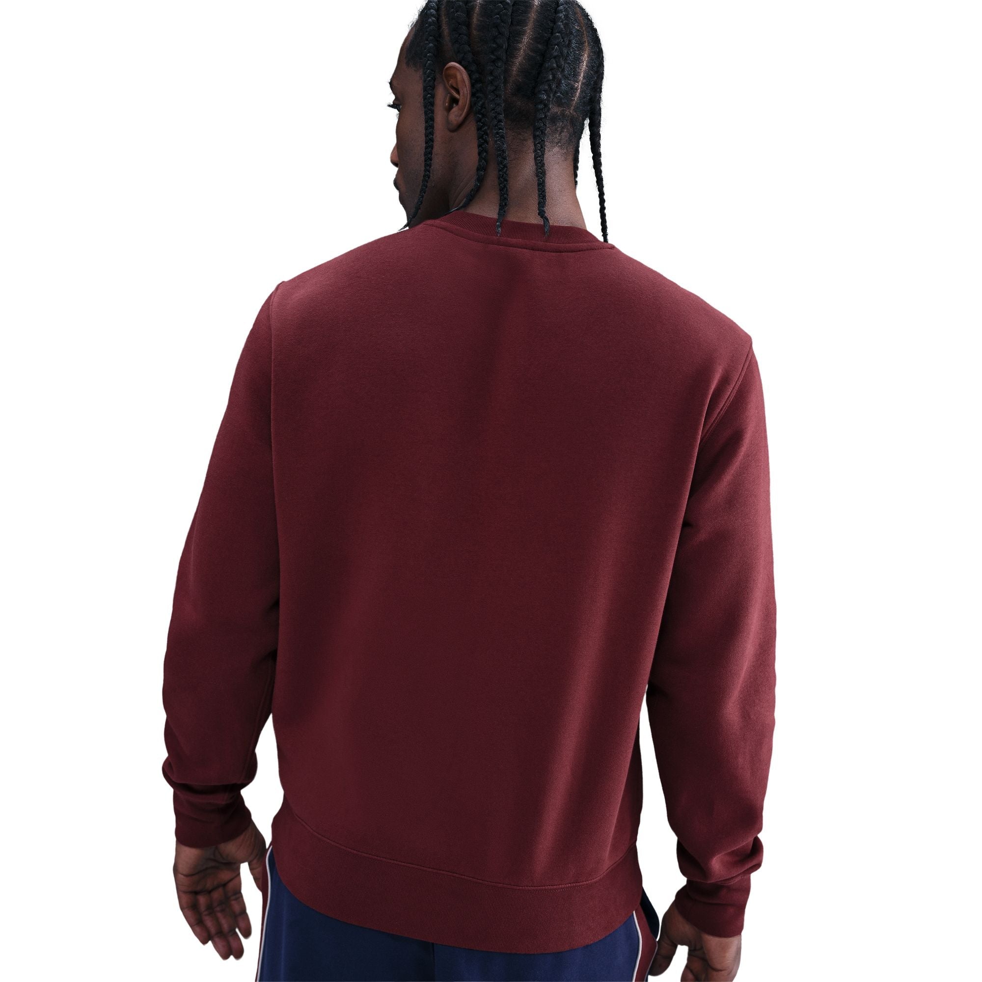 Nike Mens Club Fleece Crewneck - Dark Team Red by Denim Exchange