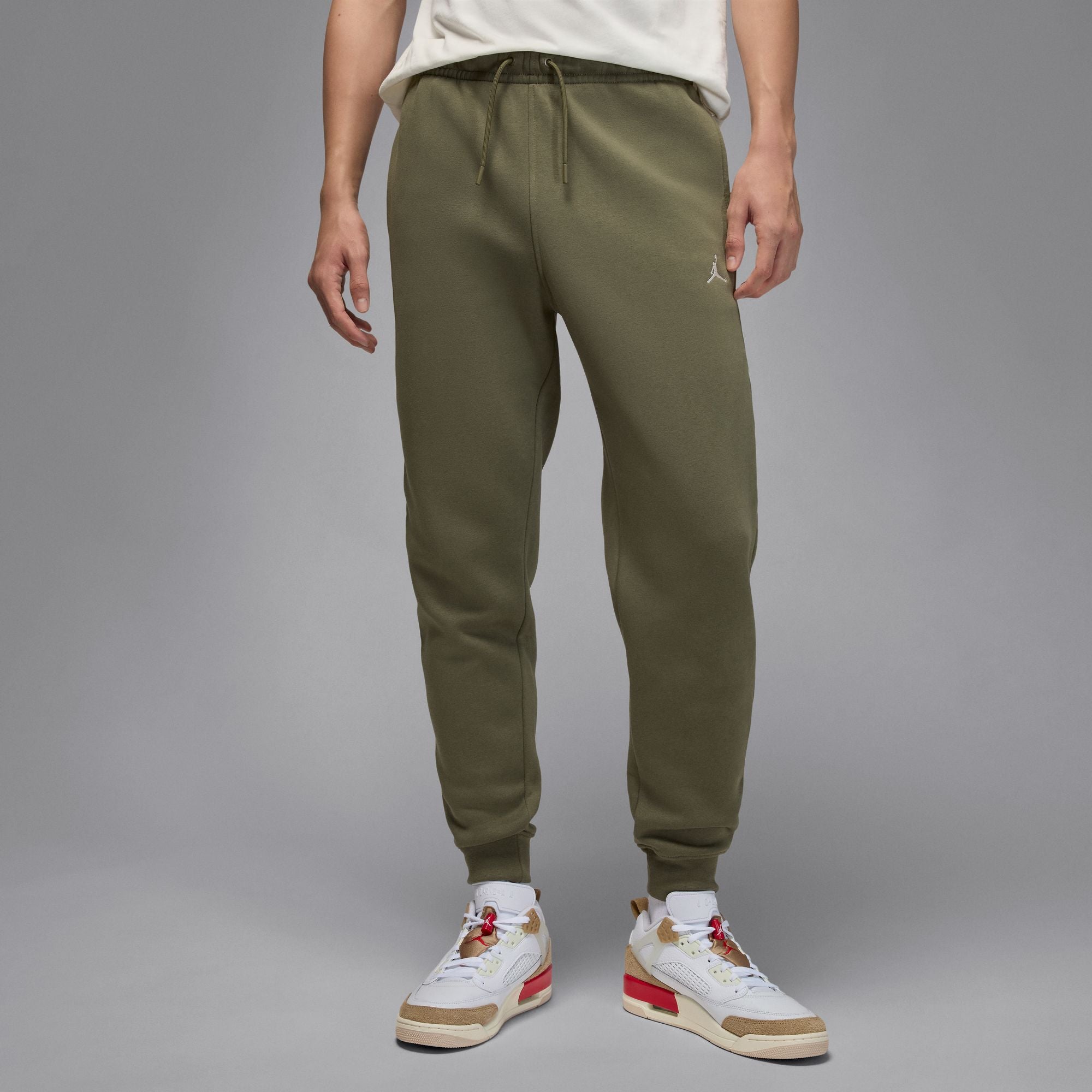 Air Jordan Mens Brooklyn Fleece Joggers - Medium Olive by Denim Exchange
